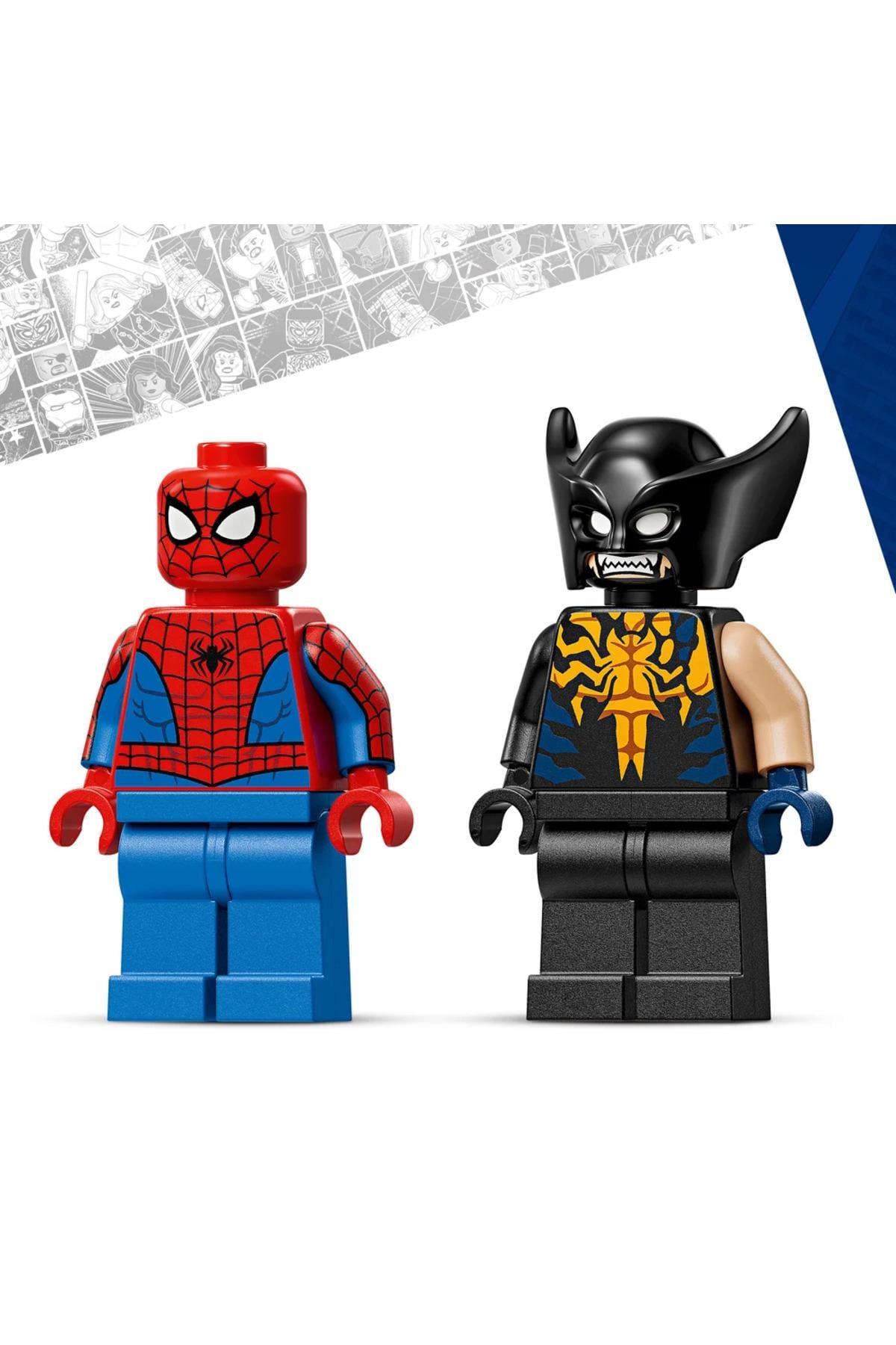 ® ǀ Marvel Örümcek Adam Arabası vs. Venom Wolverine 76336 - 7+ Oyuncak Yapım Seti (134 Parça)-Lego