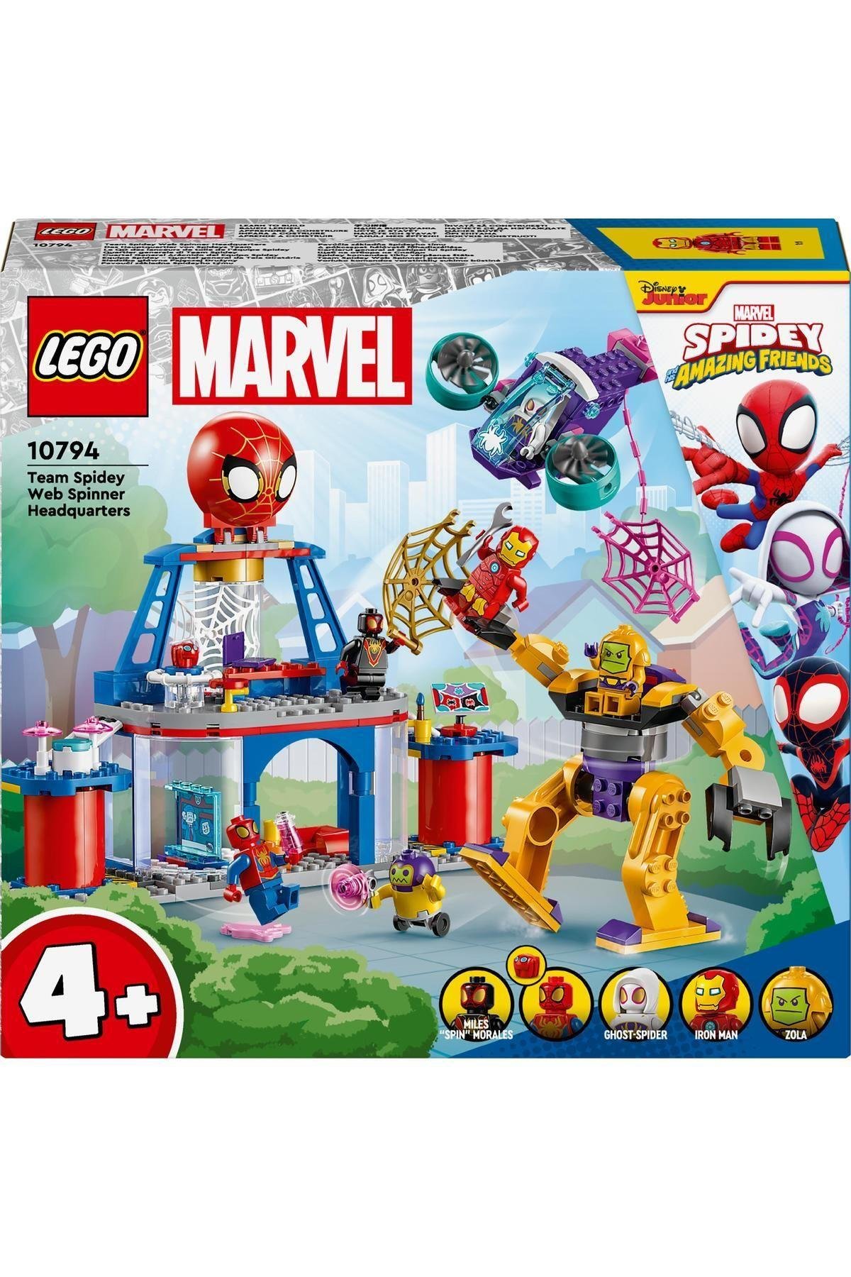 ® Marvel Spidey Takımı Ağ Örücü Karargahı 10794 - 4 Yaş ve Üzeri İçin Yapım Seti (193 Parça)-Lego