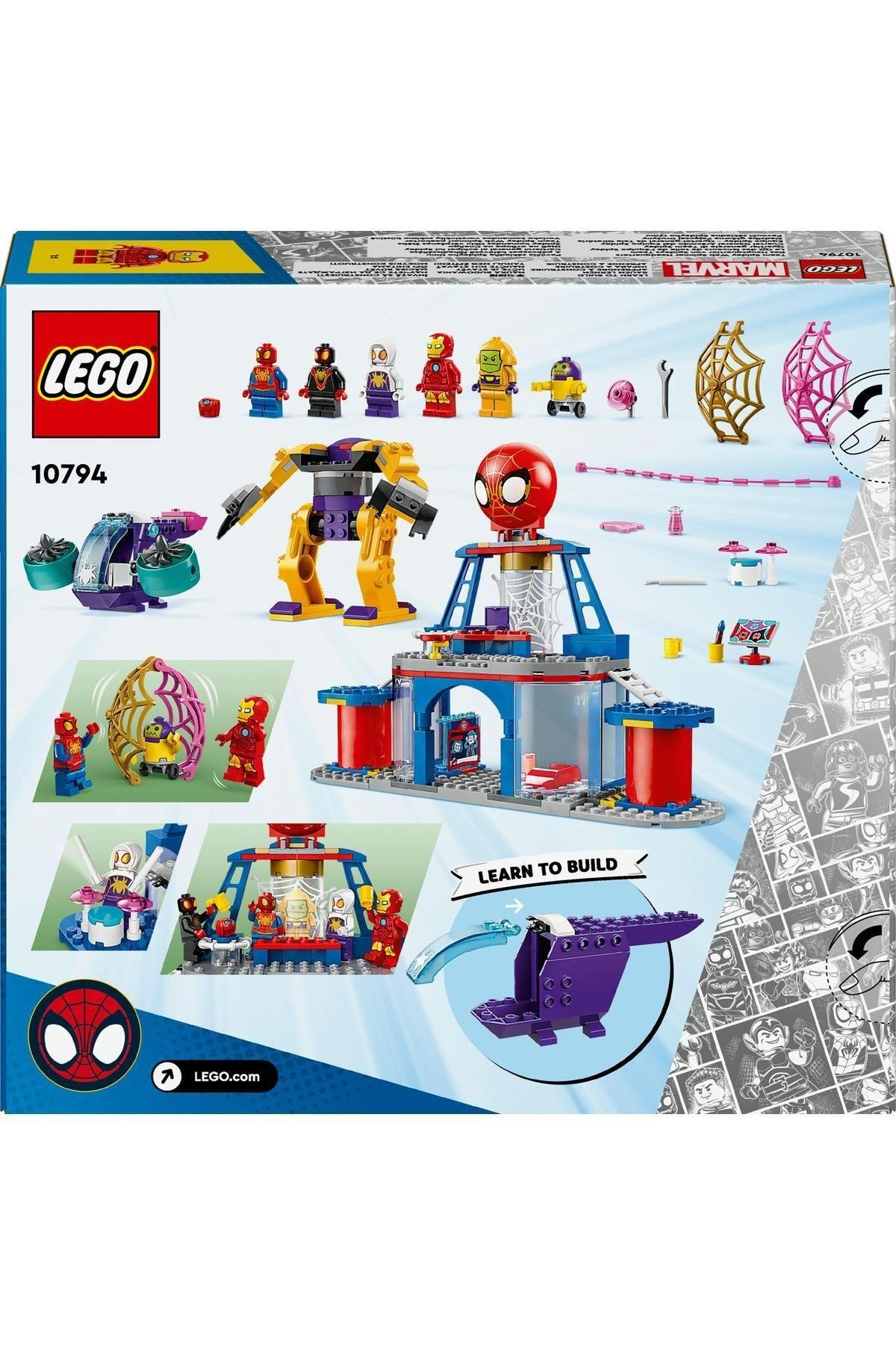 ® Marvel Spidey Takımı Ağ Örücü Karargahı 10794 - 4 Yaş ve Üzeri İçin Yapım Seti (193 Parça)-Lego