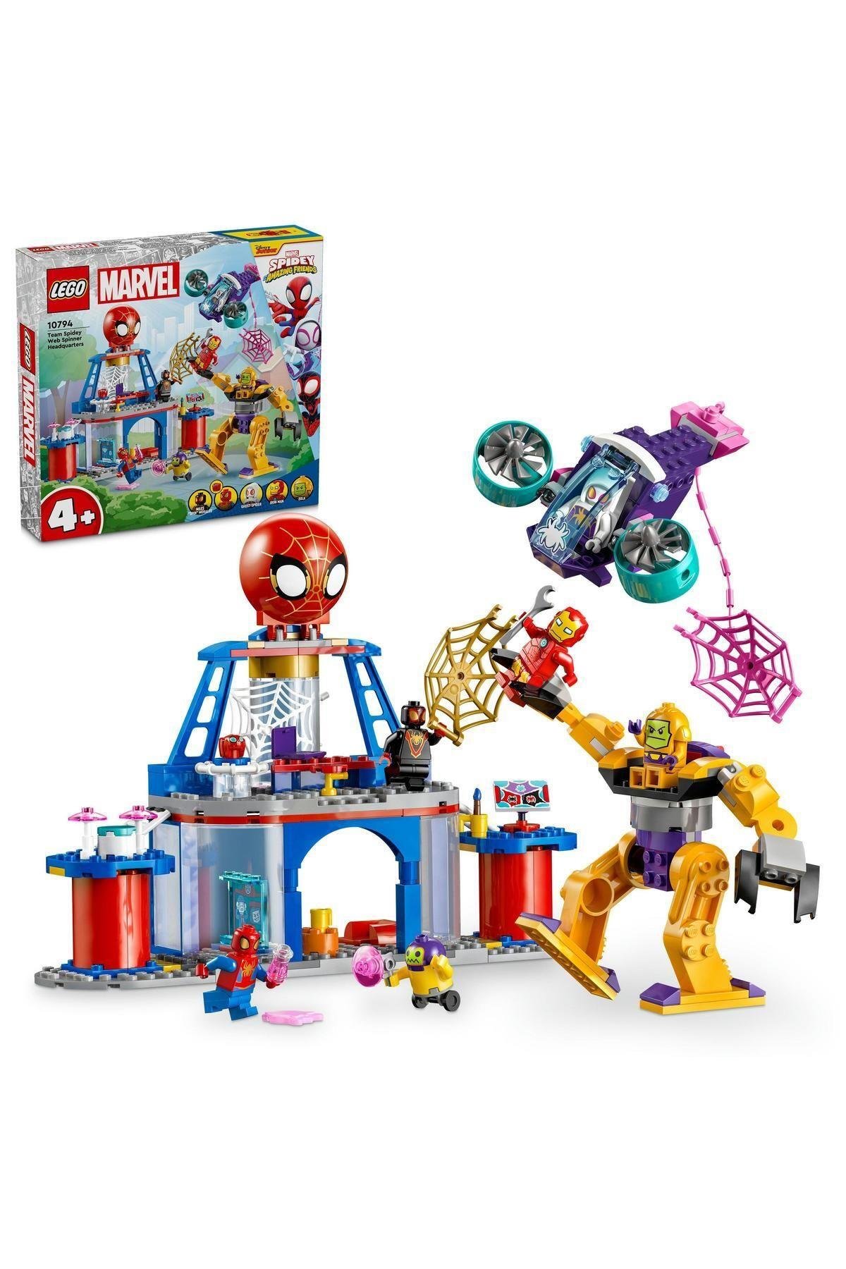 ® Marvel Spidey Takımı Ağ Örücü Karargahı 10794 - 4 Yaş ve Üzeri İçin Yapım Seti (193 Parça)-Lego