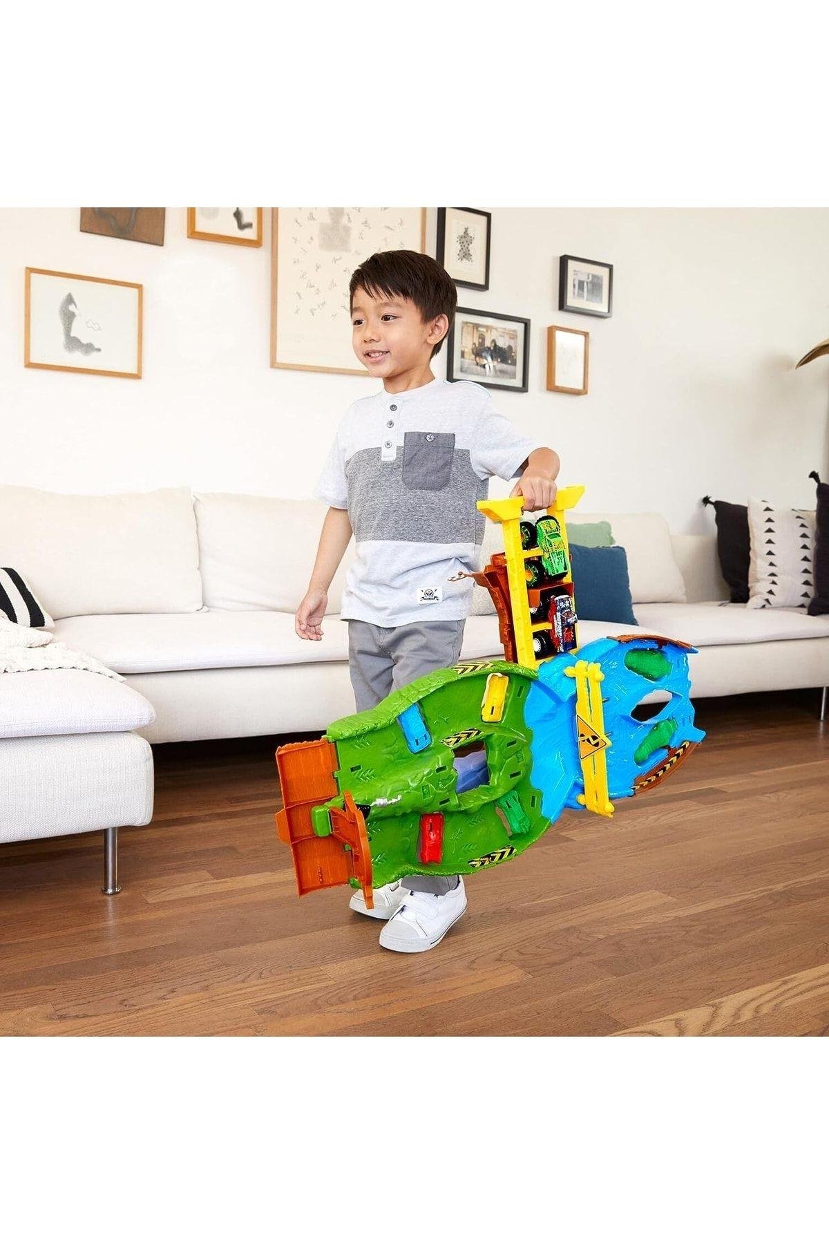 ® Monster Trucks Heyecanlı Yarışlar Oyun Seti | HGV12-Araba Garaj ve Setleri