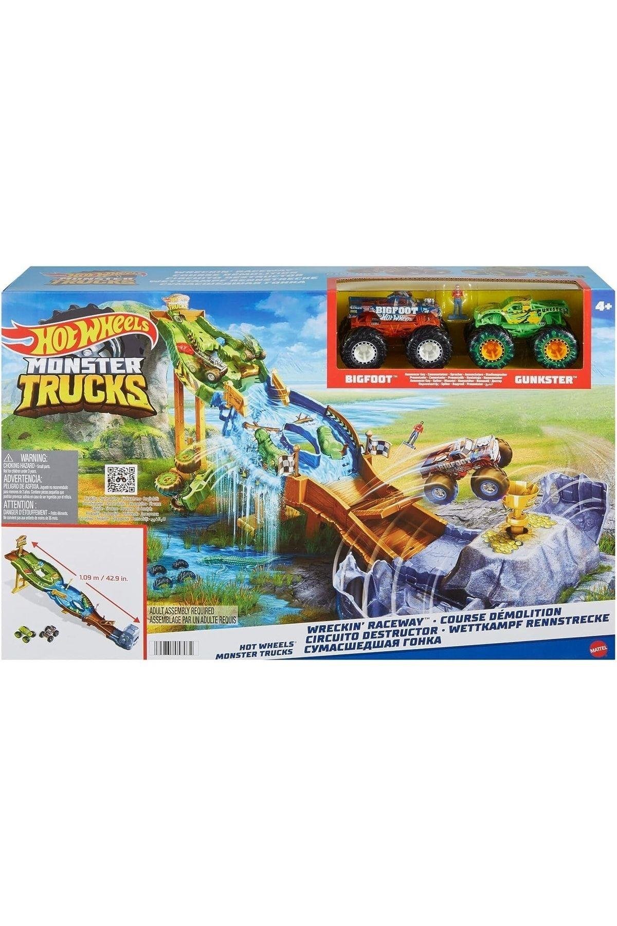 ® Monster Trucks Heyecanlı Yarışlar Oyun Seti | HGV12-Araba Garaj ve Setleri