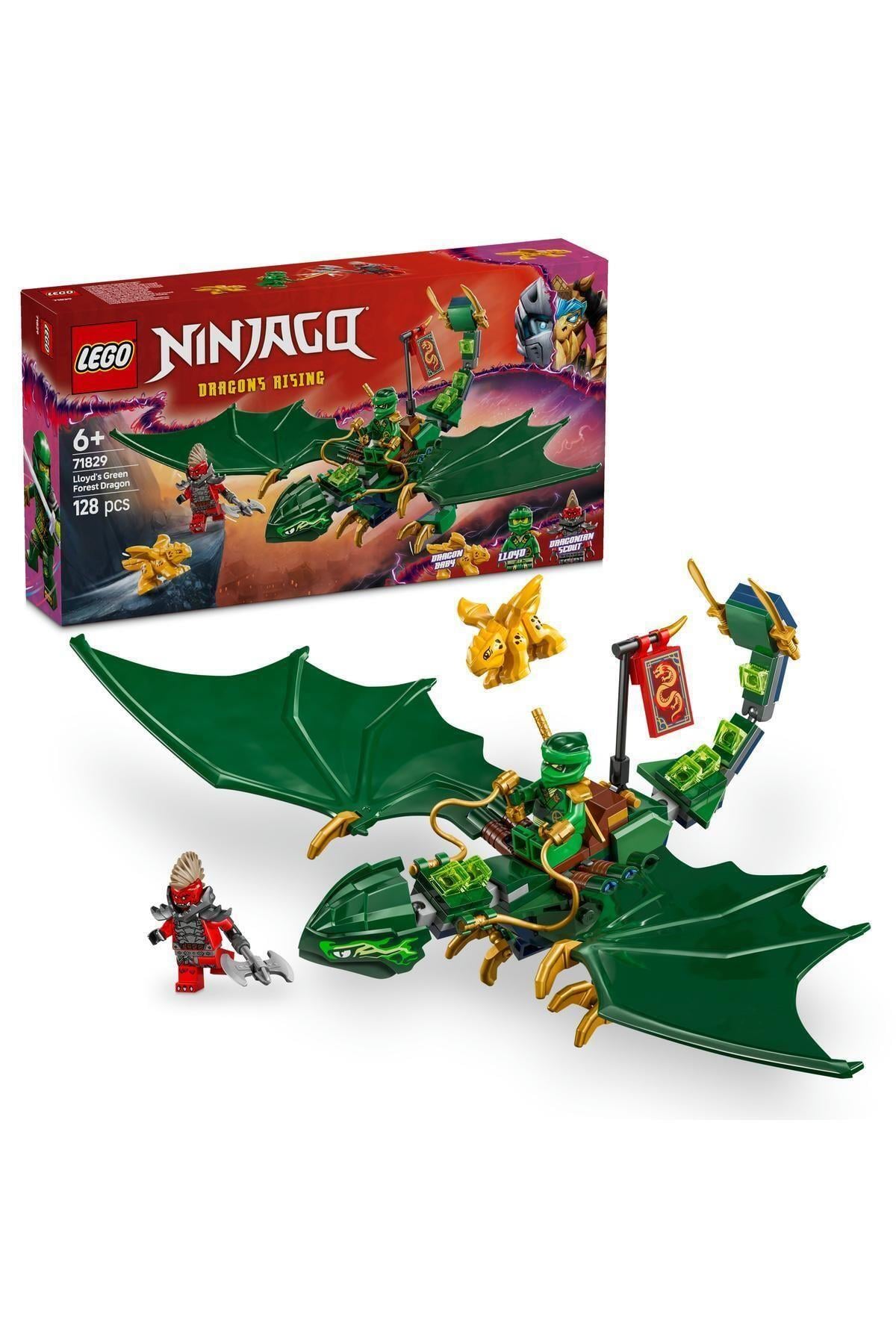 ® NINJAGO® Lloyd’un Yeşil Orman Ejderhası 71829 - 6 Yaş ve Üzeri Yapım Seti (128 Parça)-Lego