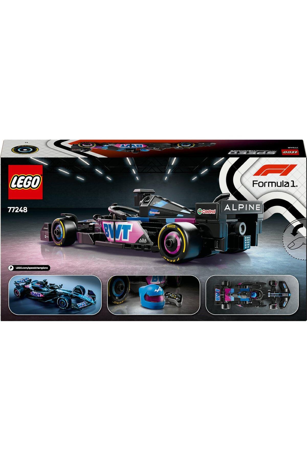 ® Speed Champions BWT Alpine F1® Team A524 Yarış Arabası 77248-10+ Oyuncak Yapım Seti(258 Parça)-Lego