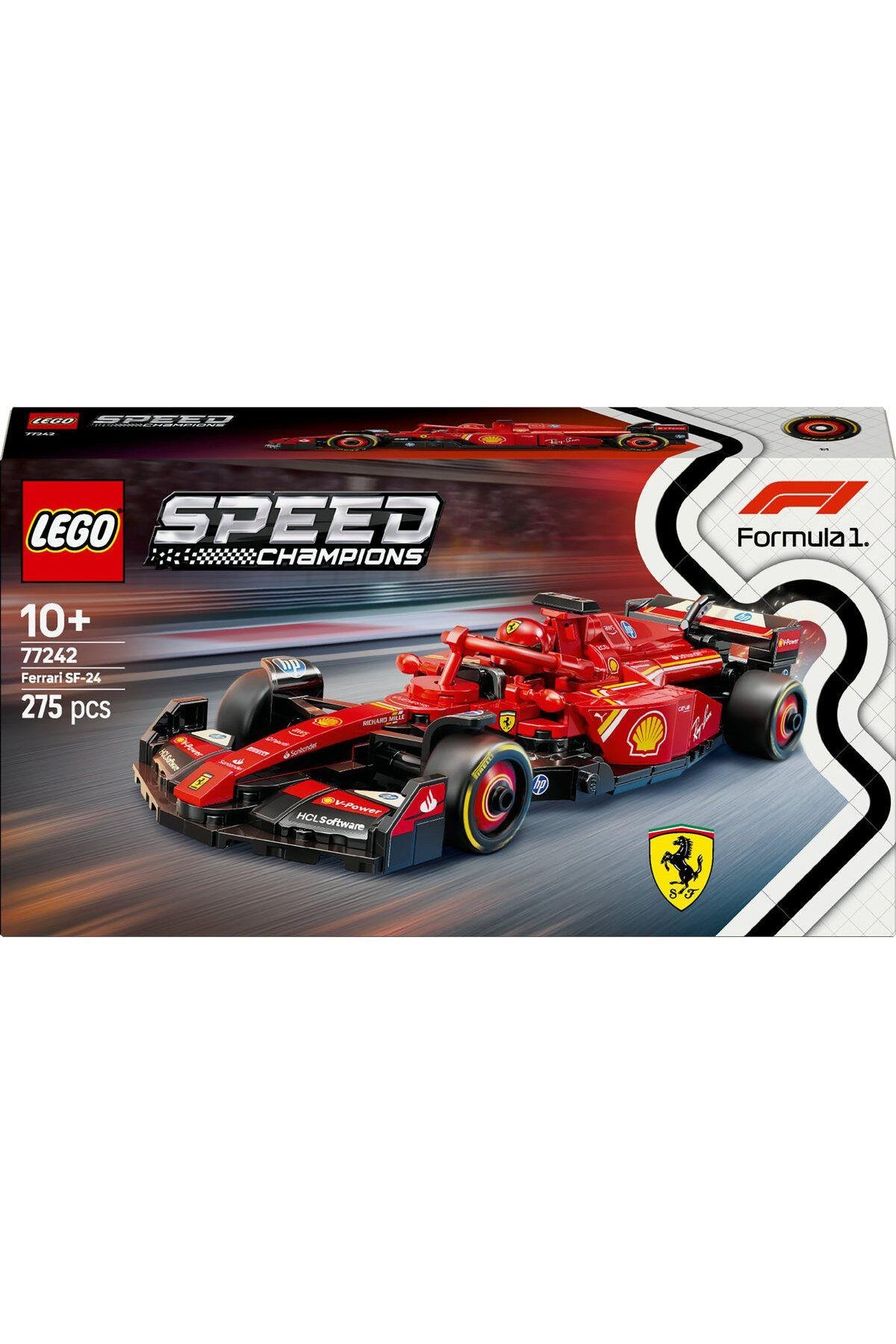 ® Speed Champions Ferrari SF-24 F1® Yarış Arabası 77242 - 10+ Oyuncak Yapım Seti (275 Parça)-Lego