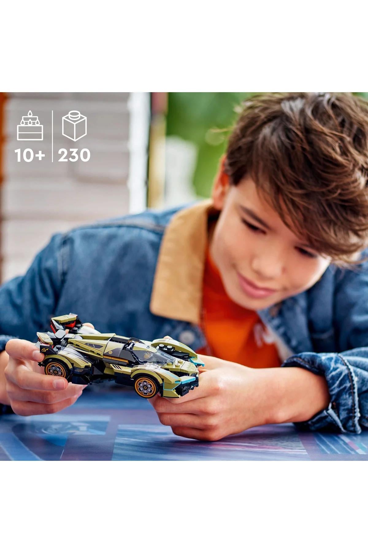 ® Speed Champions Lamborghini Lambo V12 Vision GT Süper Araba 76923 – 10+ Oyuncak Yapım Seti (230P)-Lego