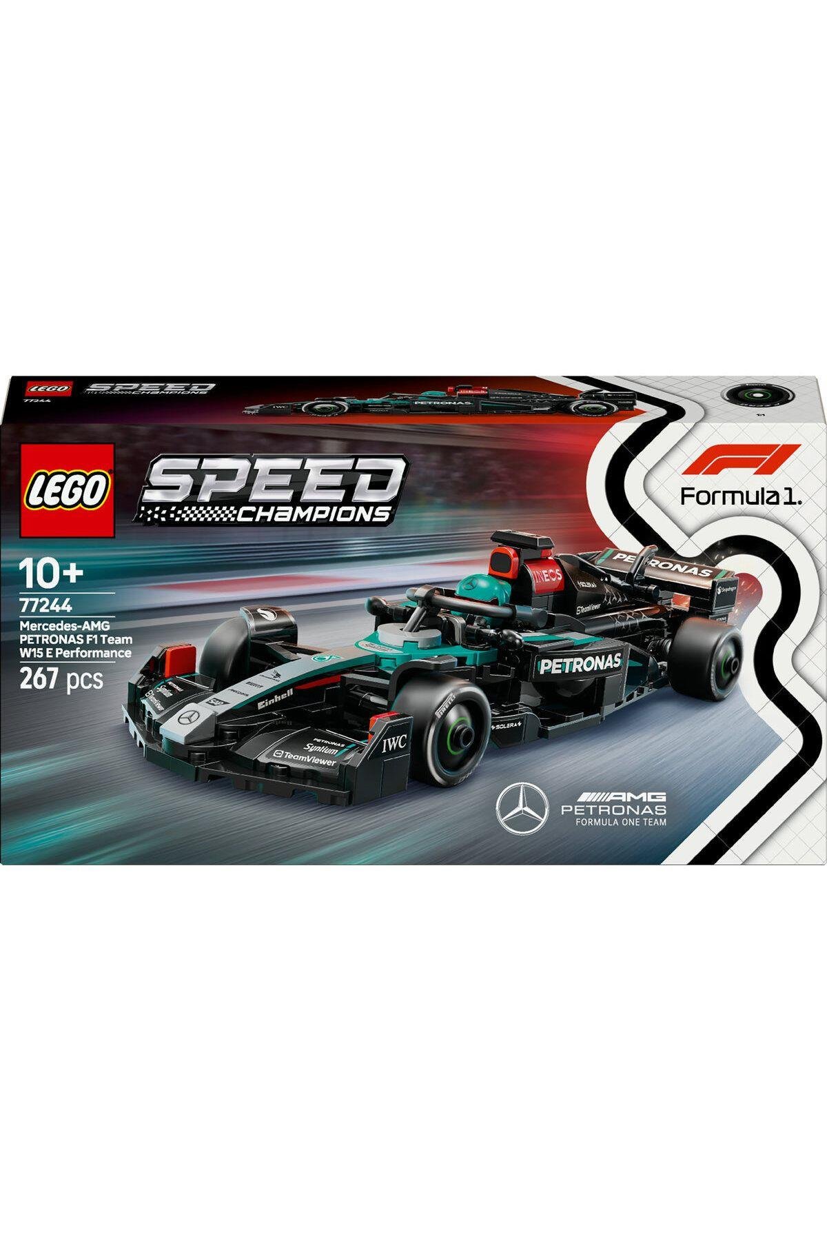 ® Speed Champions Mercedes-AMG F1® W15 Yarış Arabası 77244 - 10+ Oyuncak Yapım Seti (267 Parça)-Lego