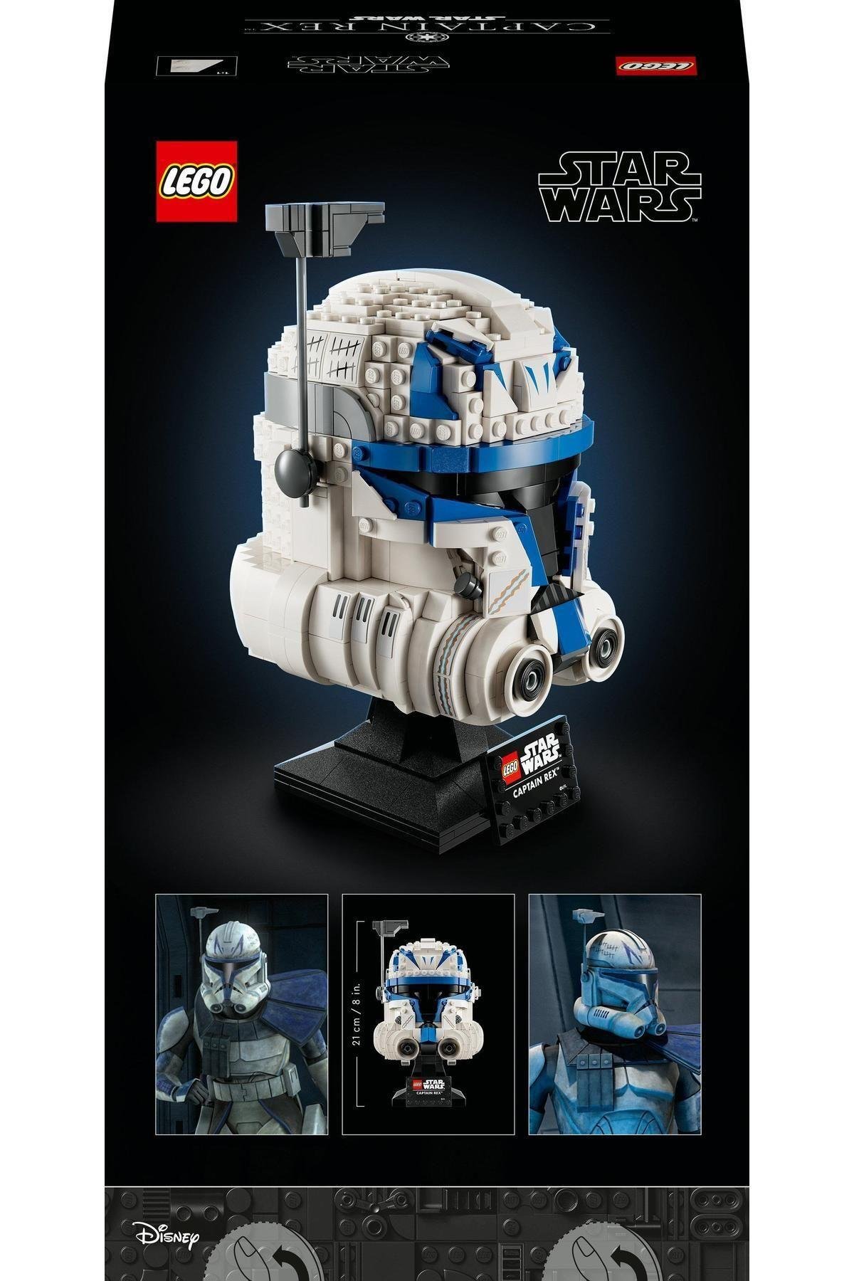 ® Star Wars™ Yüzbaşı Rex™ Kaskı 75349 - Yetişkinler için Koleksiyonluk Yapım Seti (854 Parça)-Lego