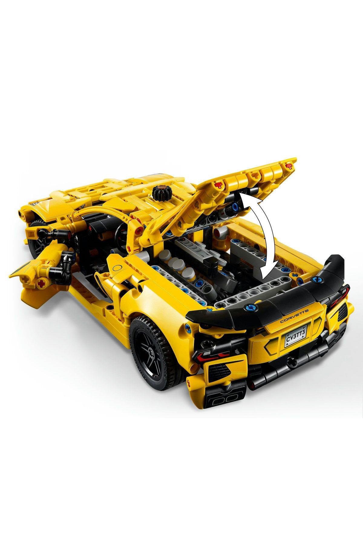 ® Technic Chevrolet Corvette Stingray 42205 - 9+ Araba İçeren Oyuncak Yapım Seti (732 Parça)-Lego Technic