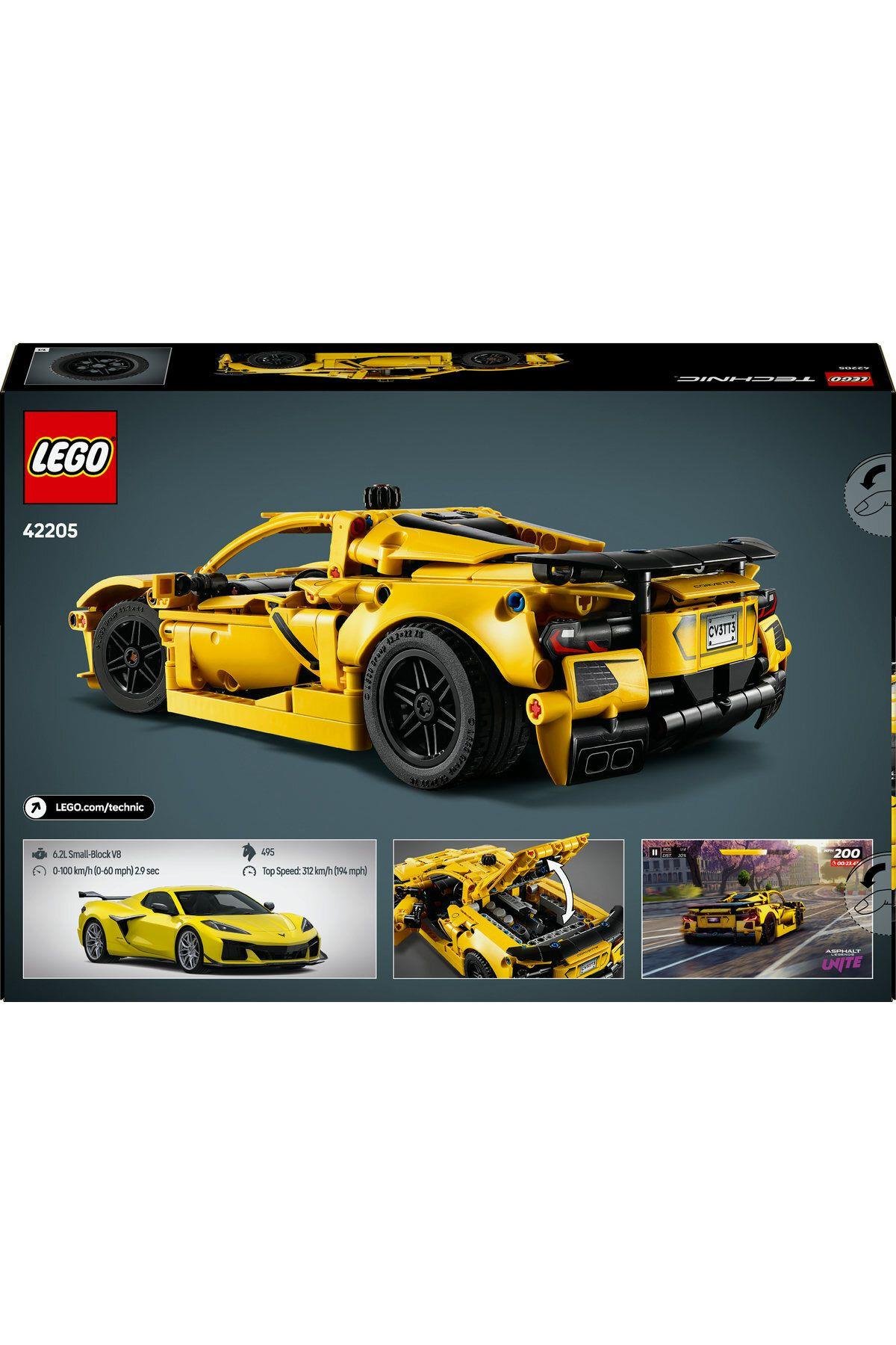 ® Technic Chevrolet Corvette Stingray 42205 - 9+ Araba İçeren Oyuncak Yapım Seti (732 Parça)-Lego Technic
