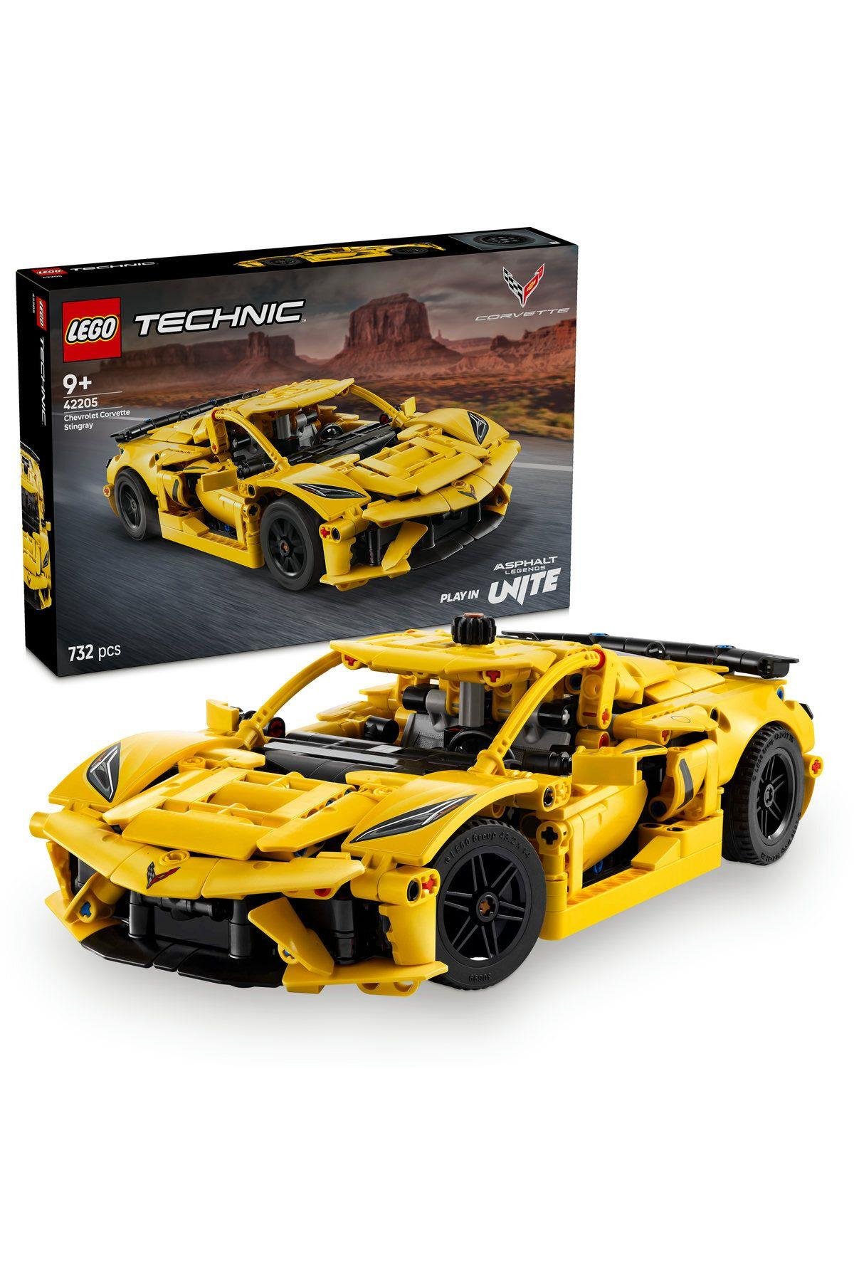 ® Technic Chevrolet Corvette Stingray 42205 - 9+ Araba İçeren Oyuncak Yapım Seti (732 Parça)-Lego Technic