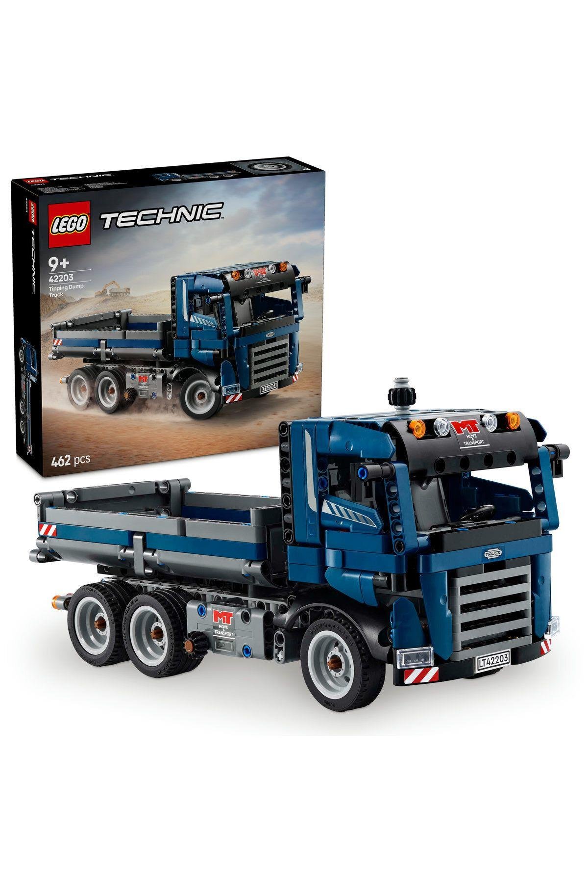 ® Technic Damperli Kamyon 42203 - 9+ Çocuklar için Yaratıcı Oyuncak Yapım Seti (462 Parça)-Lego Technic