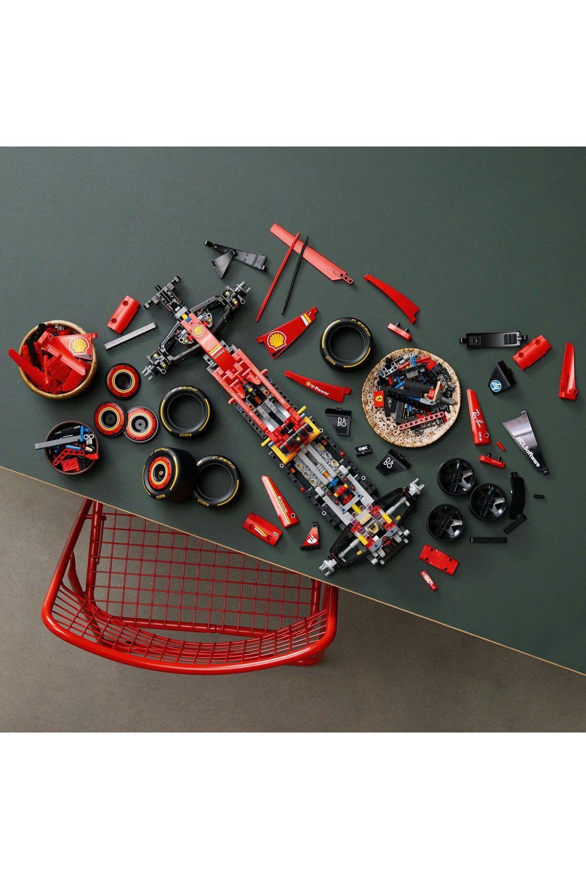 ® Technic Ferrari SF-24 F1 Araba 42207 - Yetişkinler için Yarış Arabası Yapım Seti (1361 Parça)-Lego Technic