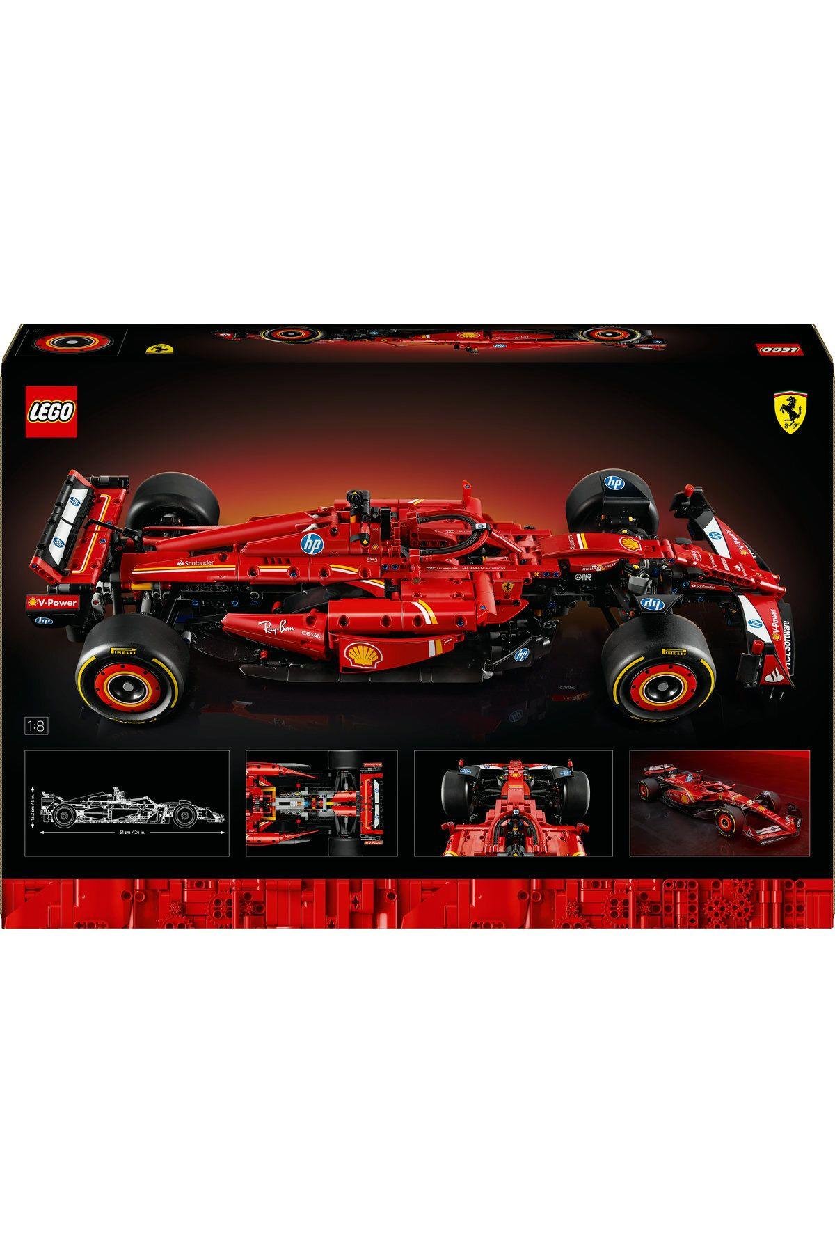 ® Technic Ferrari SF-24 F1 Araba 42207 - Yetişkinler için Yarış Arabası Yapım Seti (1361 Parça)-Lego Technic
