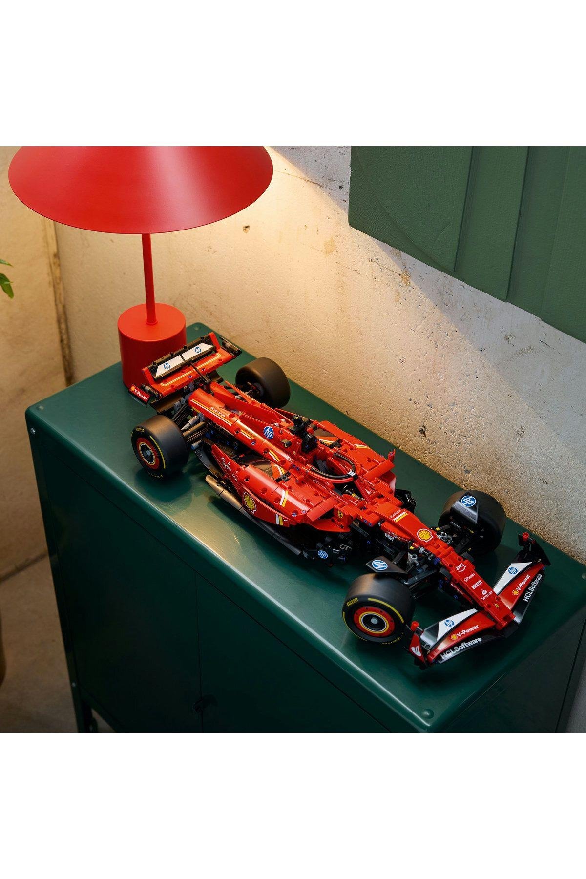 ® Technic Ferrari SF-24 F1 Araba 42207 - Yetişkinler için Yarış Arabası Yapım Seti (1361 Parça)-Lego Technic