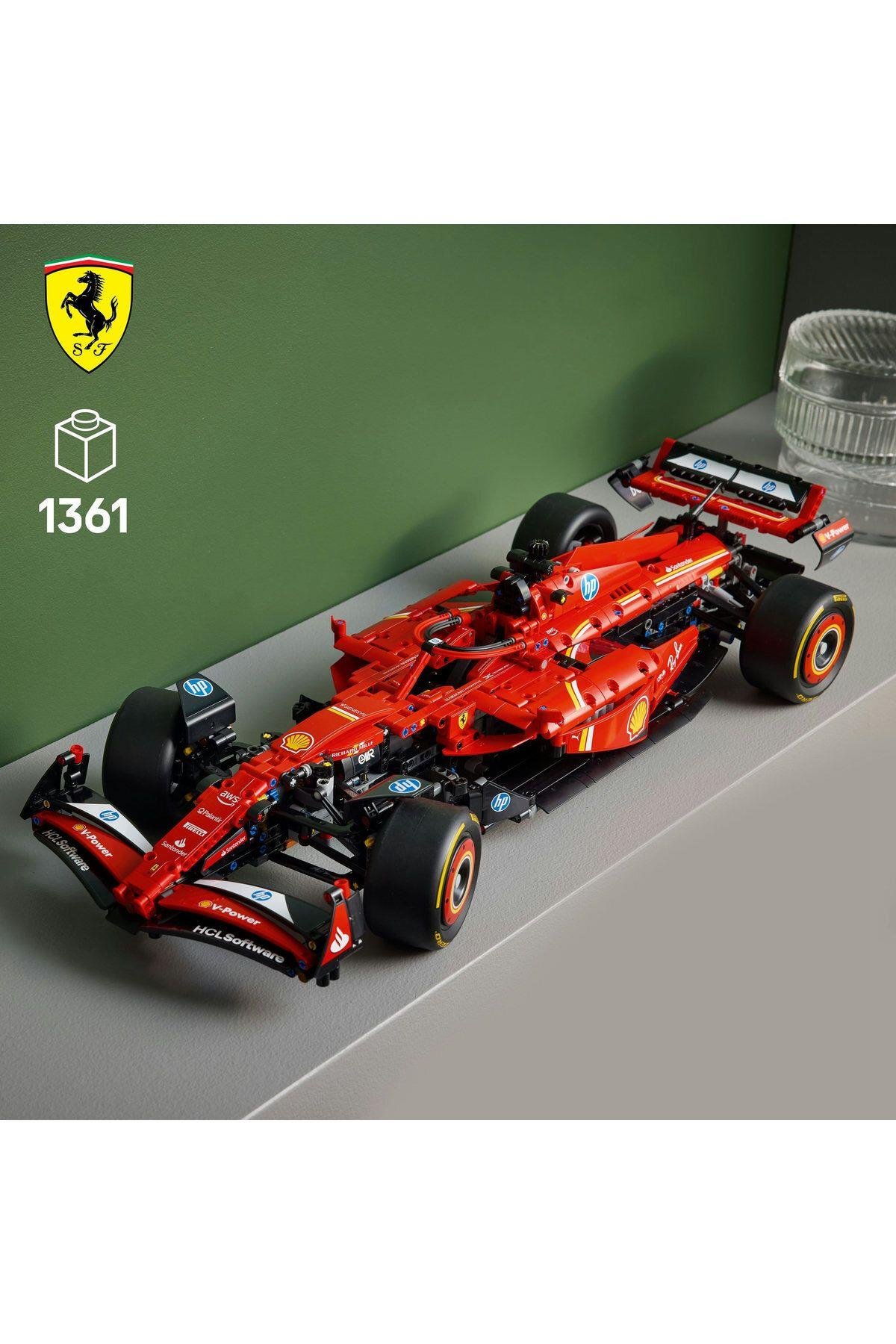 ® Technic Ferrari SF-24 F1 Araba 42207 - Yetişkinler için Yarış Arabası Yapım Seti (1361 Parça)-Lego Technic