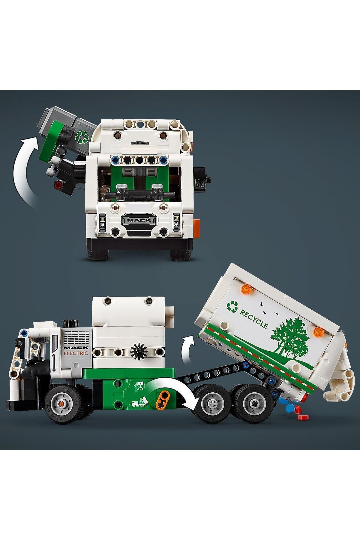 ® Technic Mack® LR Electric Çöp Kamyonu 42167  - 8 Yaş ve Üzeri İçin Yapım Seti (503 Parça)-Lego Technic