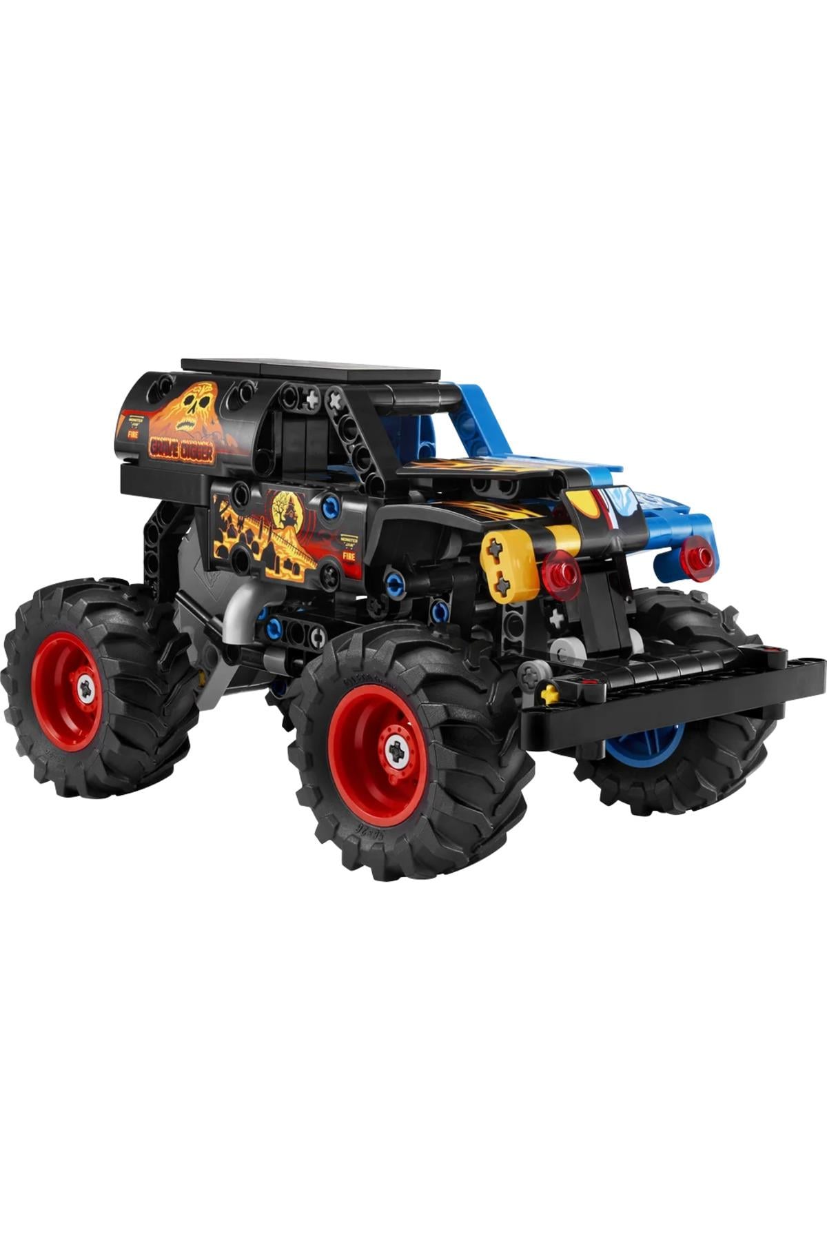® Technic Monster Jam™ Grave Digger™ Ateş ve Buz 42219 – 7+ Oyuncak Yapım Seti (263 Parça)-Lego