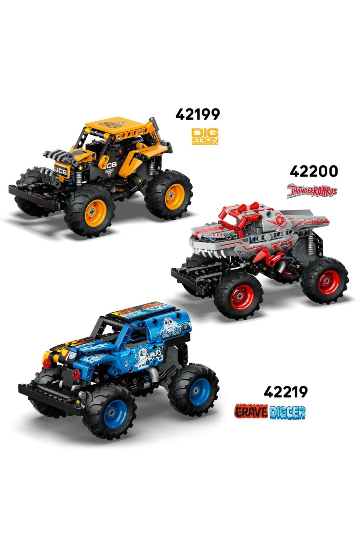 ® Technic Monster Jam™ Sparkle Smash™ Çek–Bırak 42220 – 7+ Oyuncak Yapım Seti (243 Parça)-Lego
