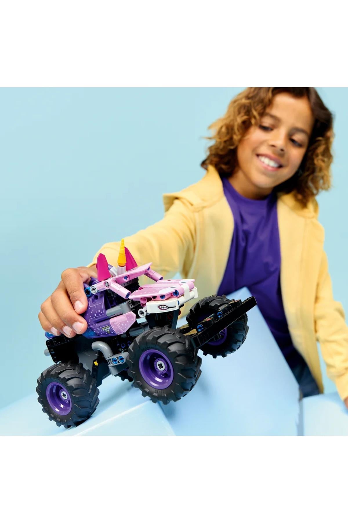 ® Technic Monster Jam™ Sparkle Smash™ Çek–Bırak 42220 – 7+ Oyuncak Yapım Seti (243 Parça)-Lego
