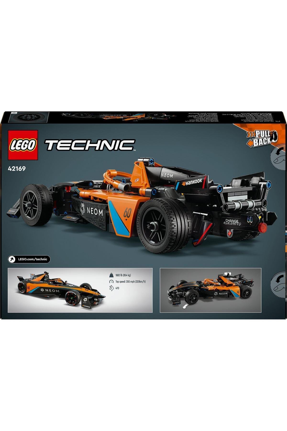 ® Technic NEOM McLaren Formula E Yarış Arabası 42169 -9 Yaş ve Üzeri İçin Yapım Seti (452 Parça)-Lego Technic