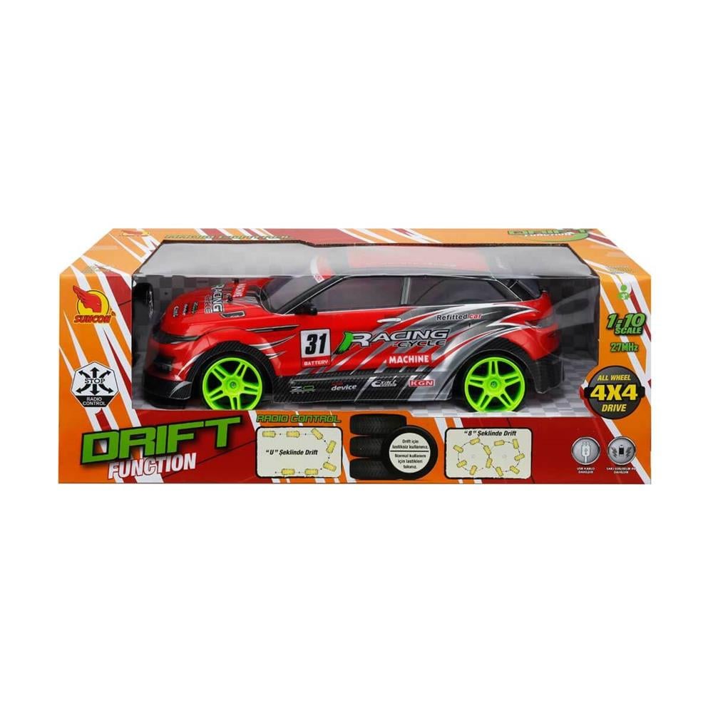 1:10 Uzaktan Kumandalı Rally Araba - Racing-Kırmızı-Uzaktan Kumandalı Araçlar