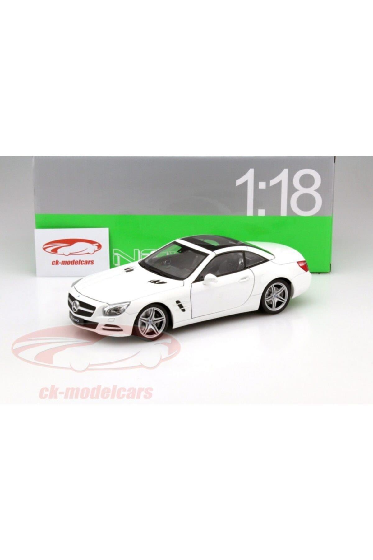 1/18 2012 Mercedes-benz Sl500 Welly Dıecast Model Araba Beyaz Renk-Maket Araçlar