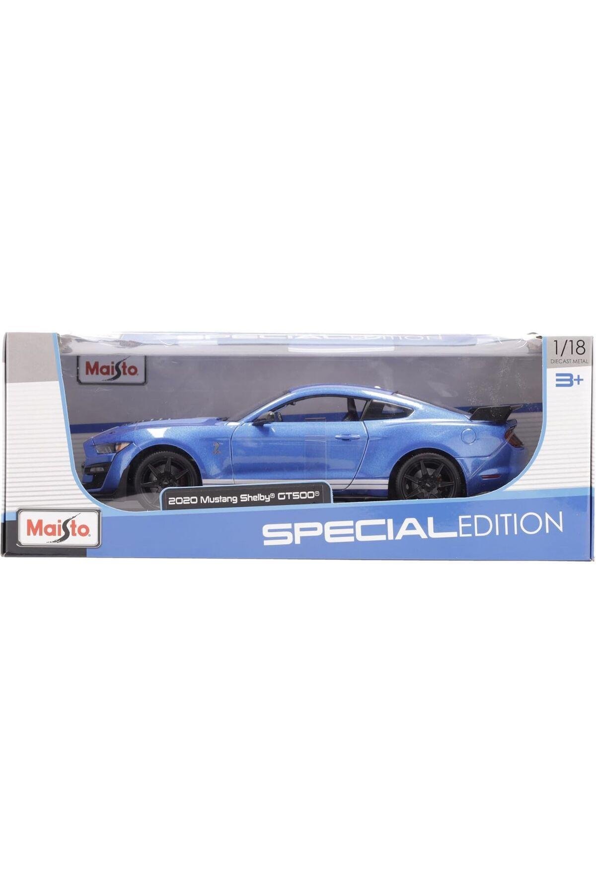 1/18 2020 FORD  SHELBY GT500 MAVİ-Maket Araçlar
