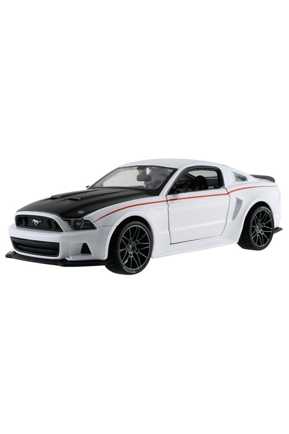 1/24 2014 Ford Mustang Street Racer Model Araba Beyaz-Maket Araçlar