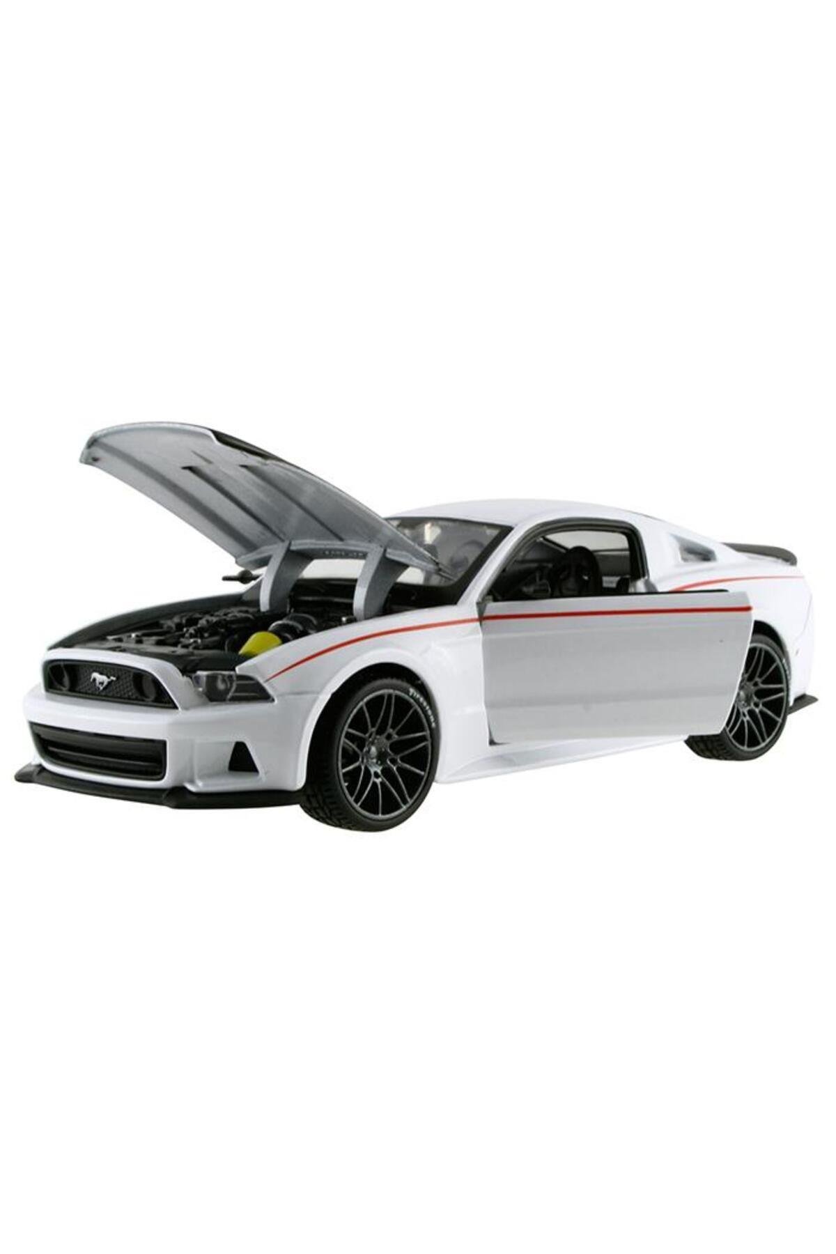 1/24 2014 Ford Mustang Street Racer Model Araba Beyaz-Maket Araçlar