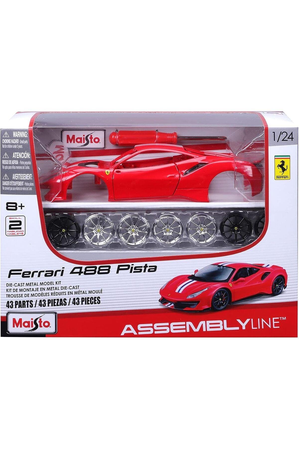 1:24 Assembly Line Ferrari 488 Pista - Red-Maket Araçlar