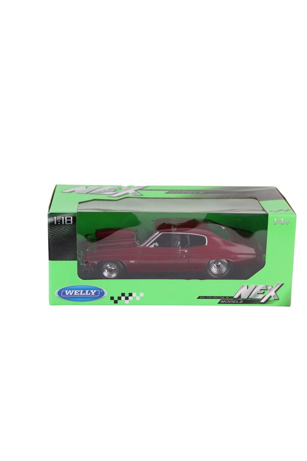 12537 WELLY 1 18 1970 CHEVROLET CHEVELLE-Maket Araçlar