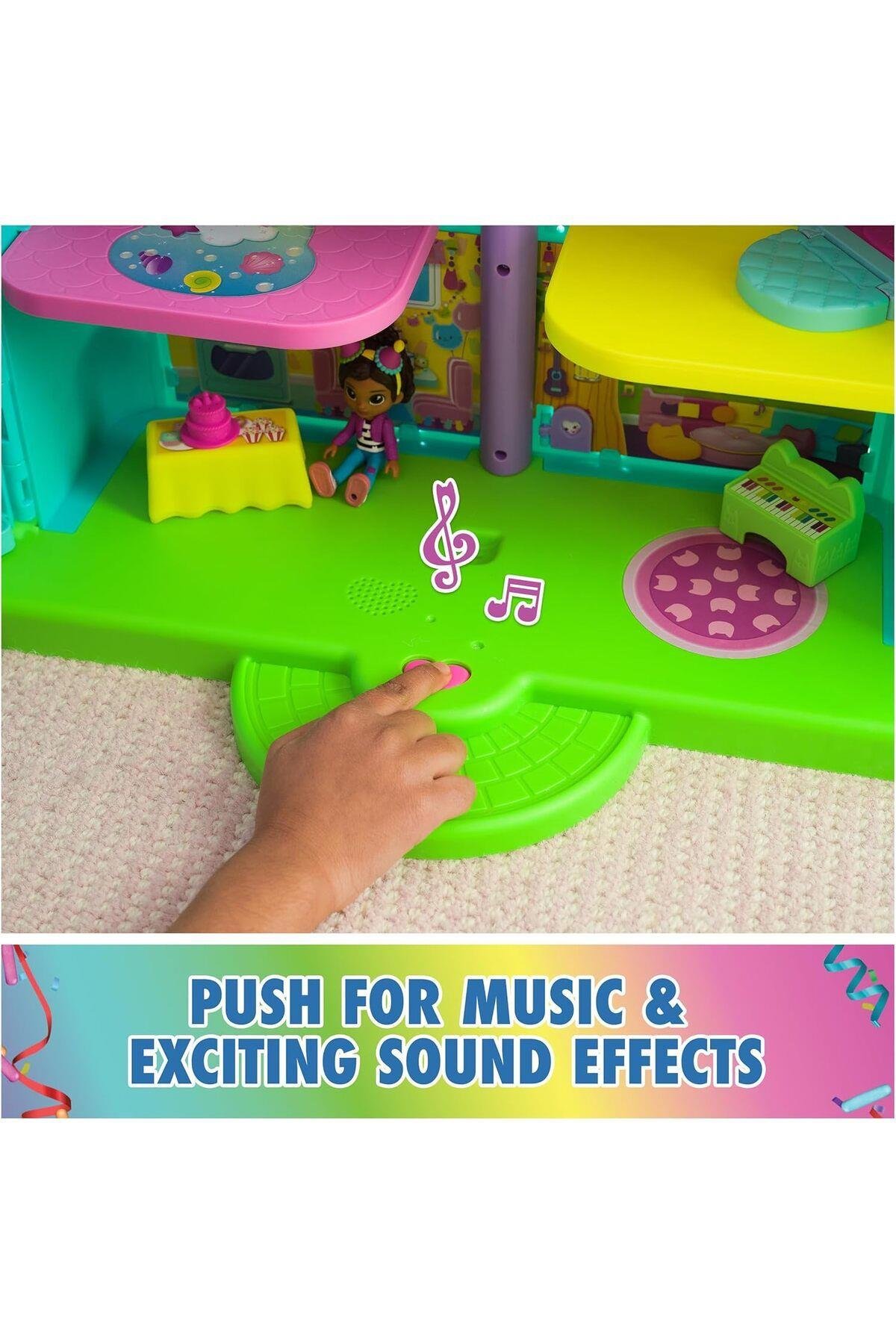 15 parça Purrfect Party Oyuncak Bebek Evi Oyun Seti Gökkuşağı Görünümlü-Kız Rol Oyuncakları