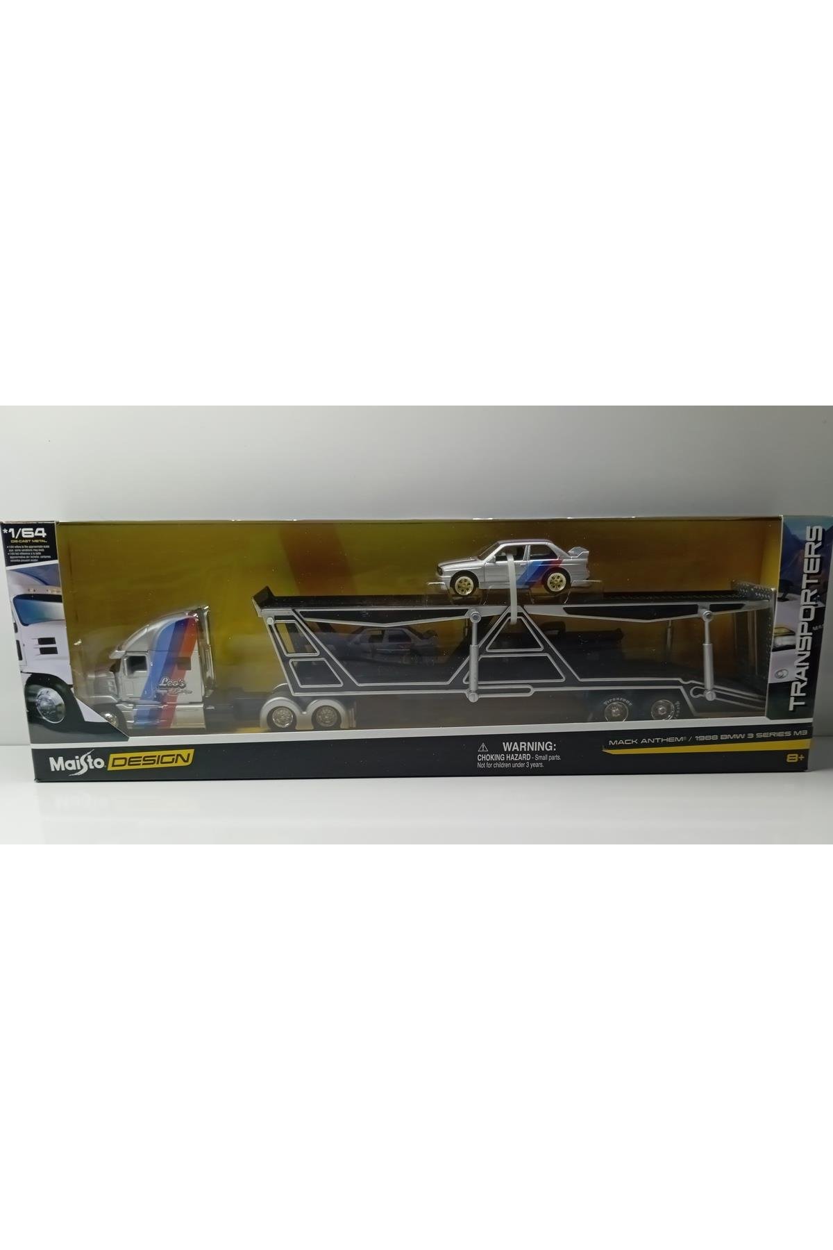 1:64 Ölçek Mack Anthem/1988 Bmw M3 Serisi Taşıyıcı Tır-Maket Araçlar