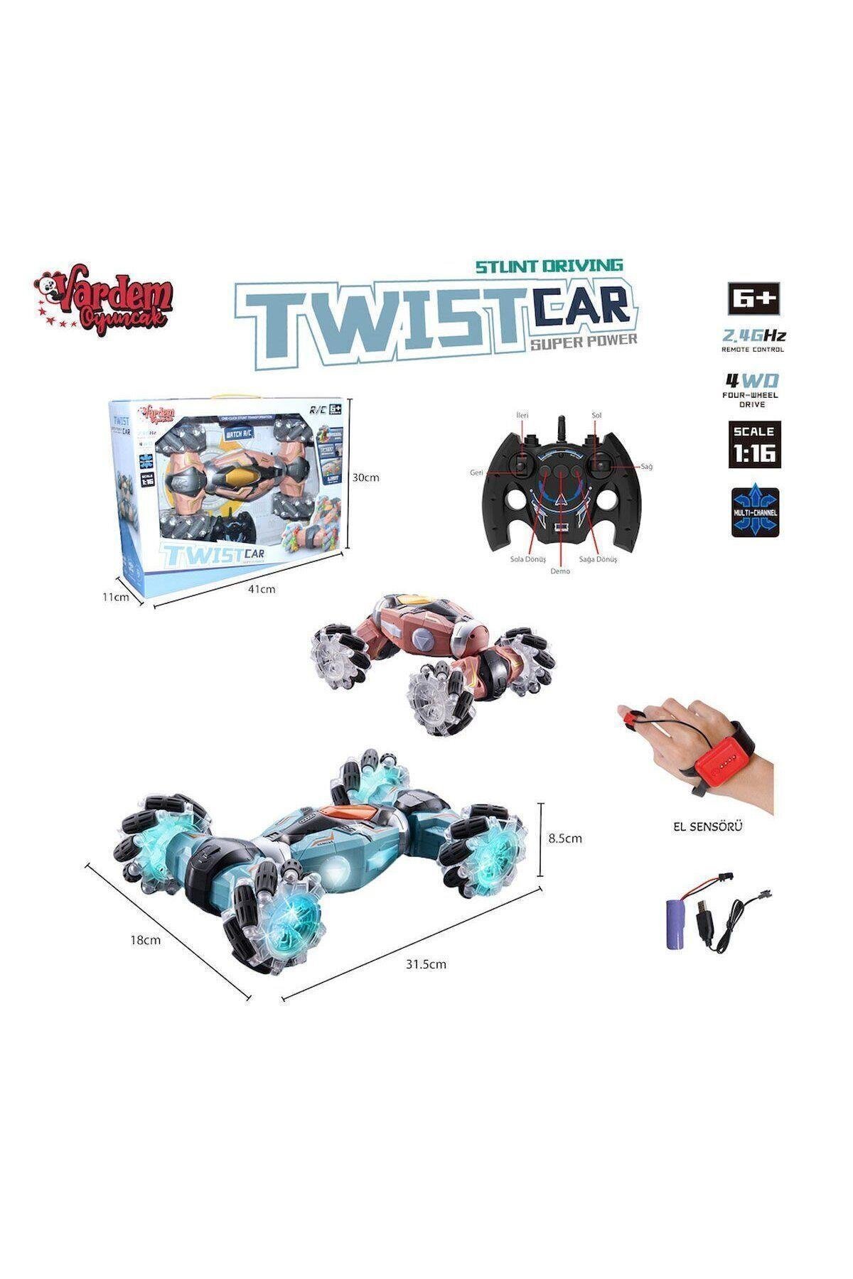 2.4g Işıklı Bileklik Kumandalı Akrobat Araba Fabbatoys-Uzaktan Kumandalı Araçlar