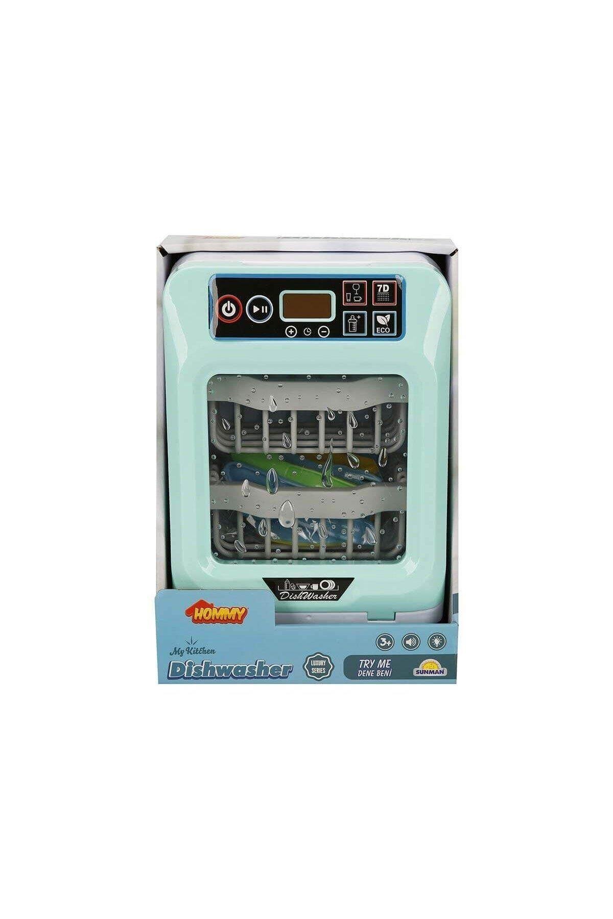 3012 Hommy Sesli Ve Işıklı Yeşil Bulaşık Makinesi --Kız Rol Oyuncakları