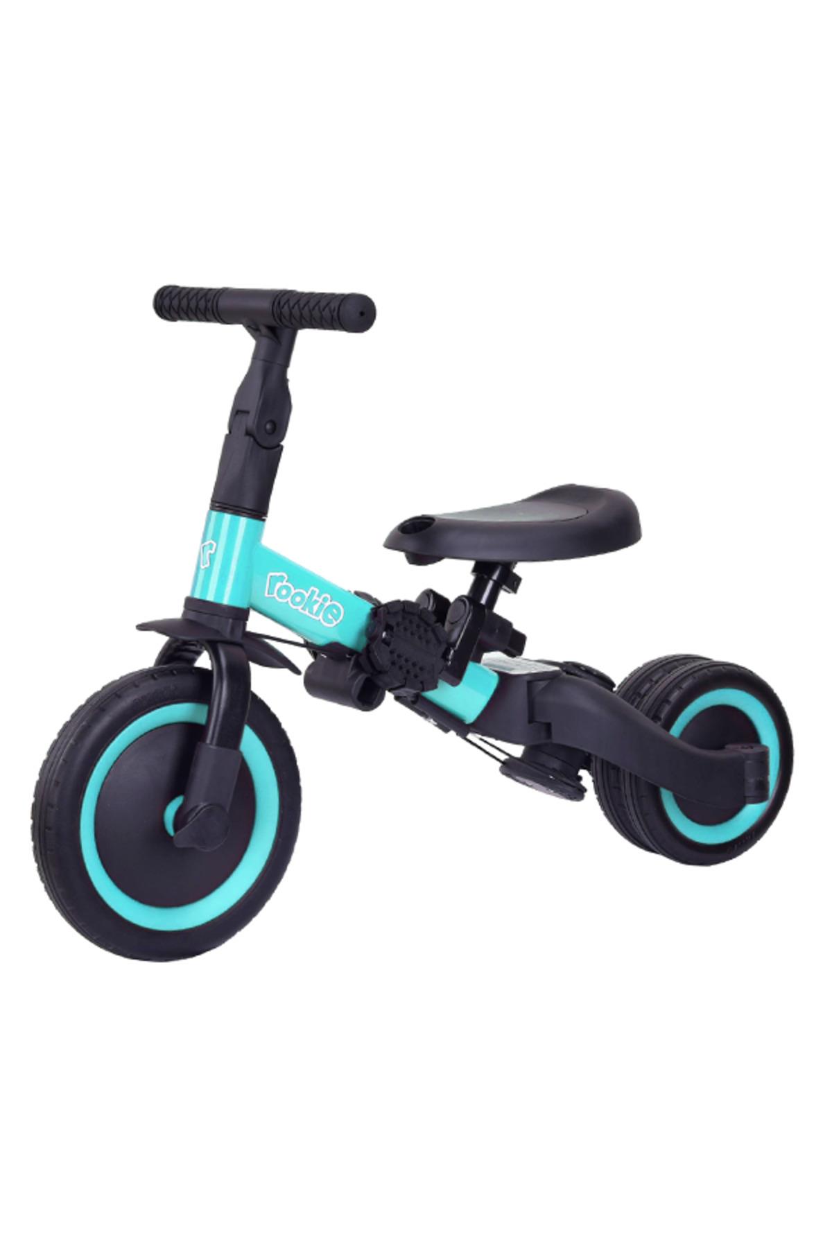 4in1 Çok Fonksiyonlu Ebeveyn Kontrollü Trikster Çocuk ve Bebek Bisikleti - Mavi-Scooter