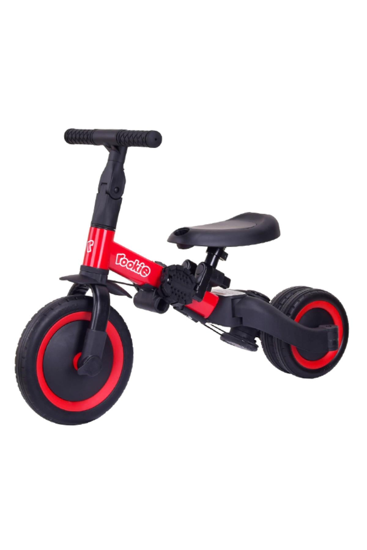 4in1 Çok Fonksiyonlu Ebeveyn Kontrollü Trikster Çocuk ve Bebek Bisikleti - Kırmızı-Scooter