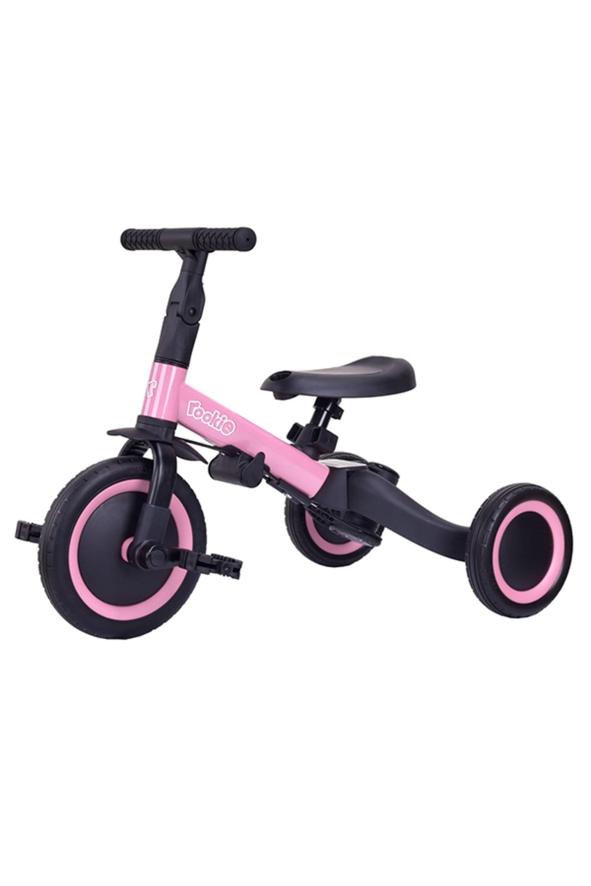 4in1 Gokidy Rookie 3 Tekerlekli Pembe Bisiklet-Bisiklet