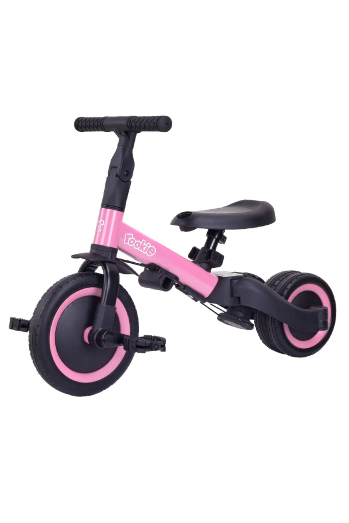 4in1 Gokidy Rookie 3 Tekerlekli Pembe Bisiklet-Bisiklet