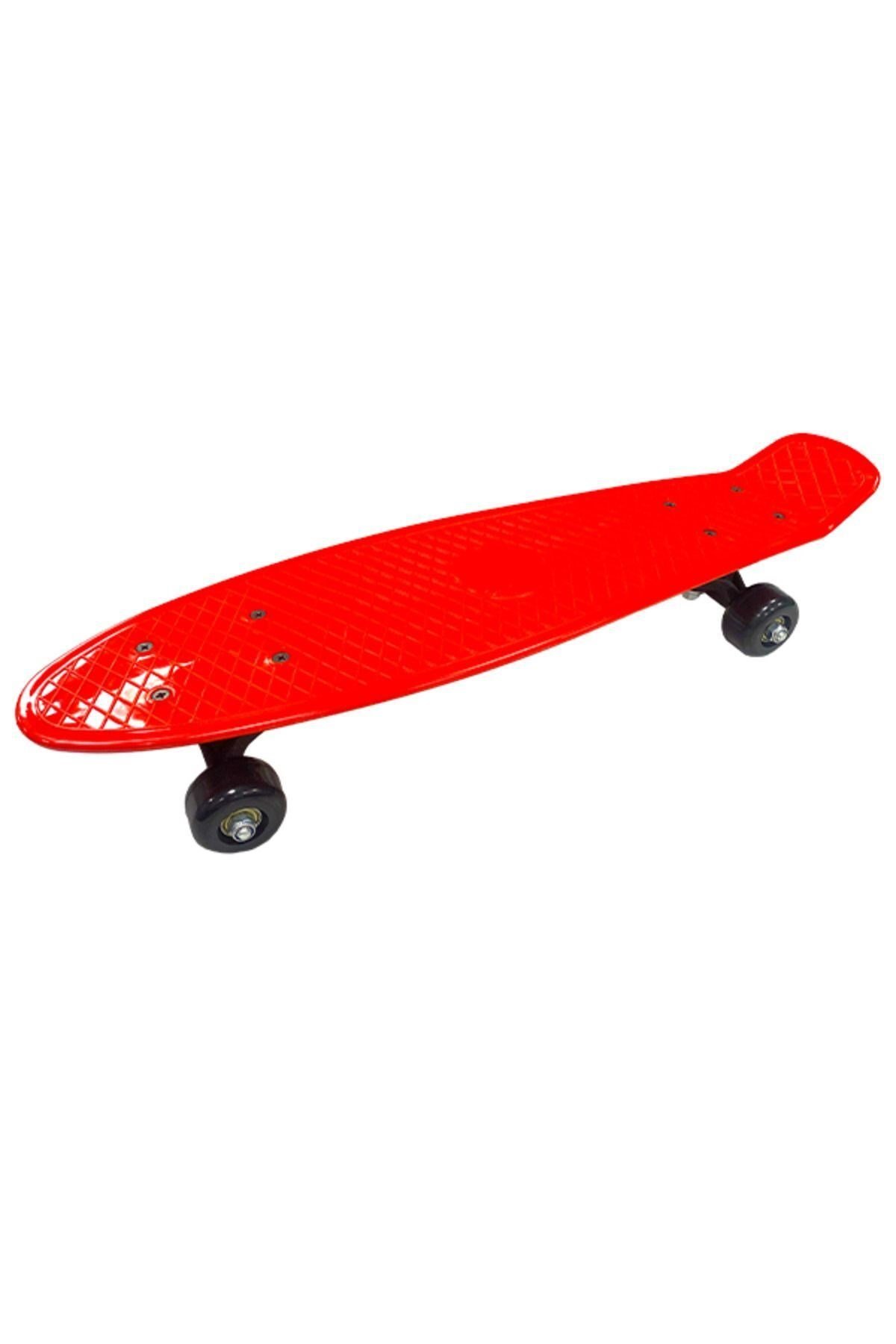 56cm Silikon Tekerlekli Kaykay - Kırmızı-Spor