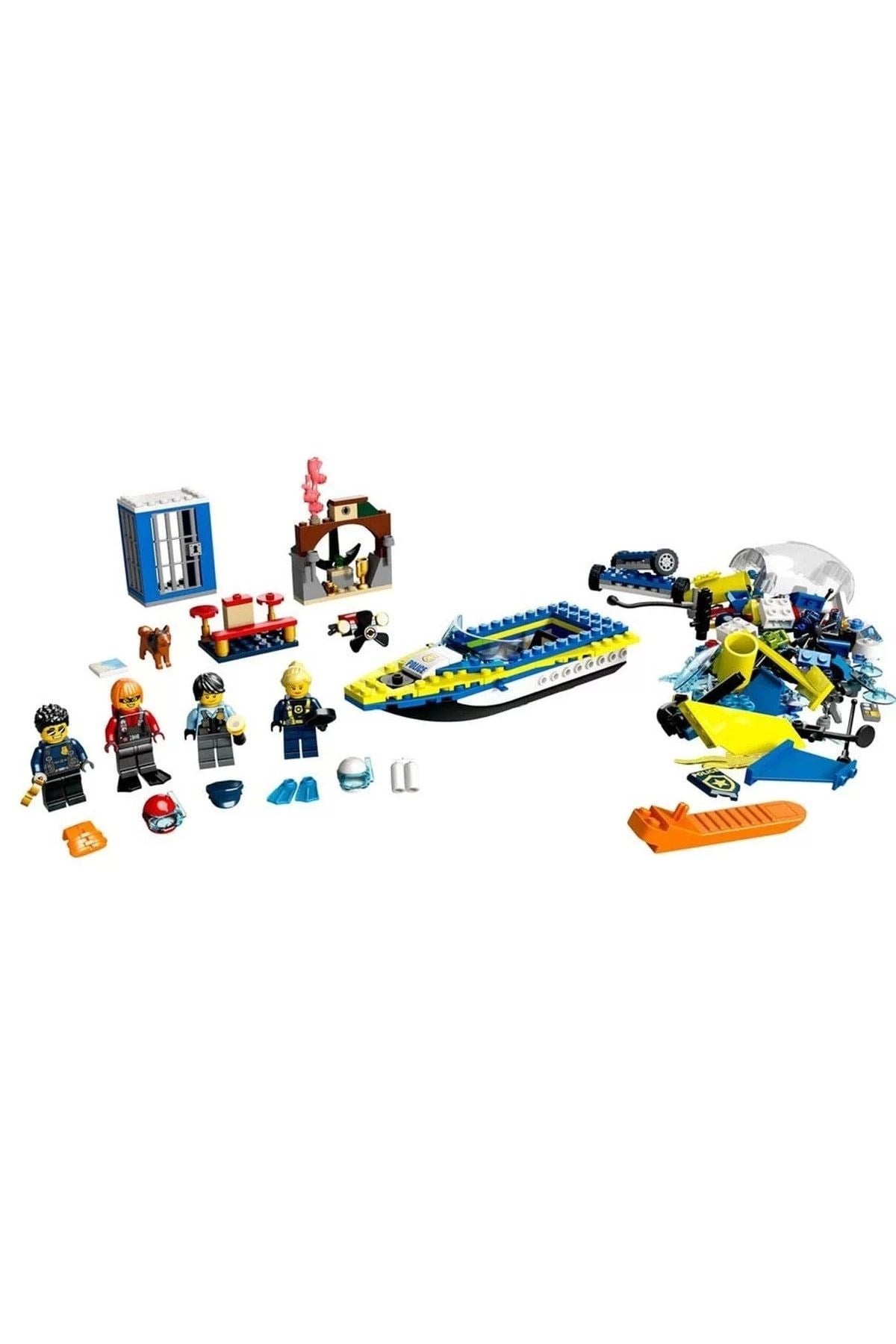 60355 City - Su Polisi Dedektif Görevleri, 278 Parça, +6 Yaş-Lego