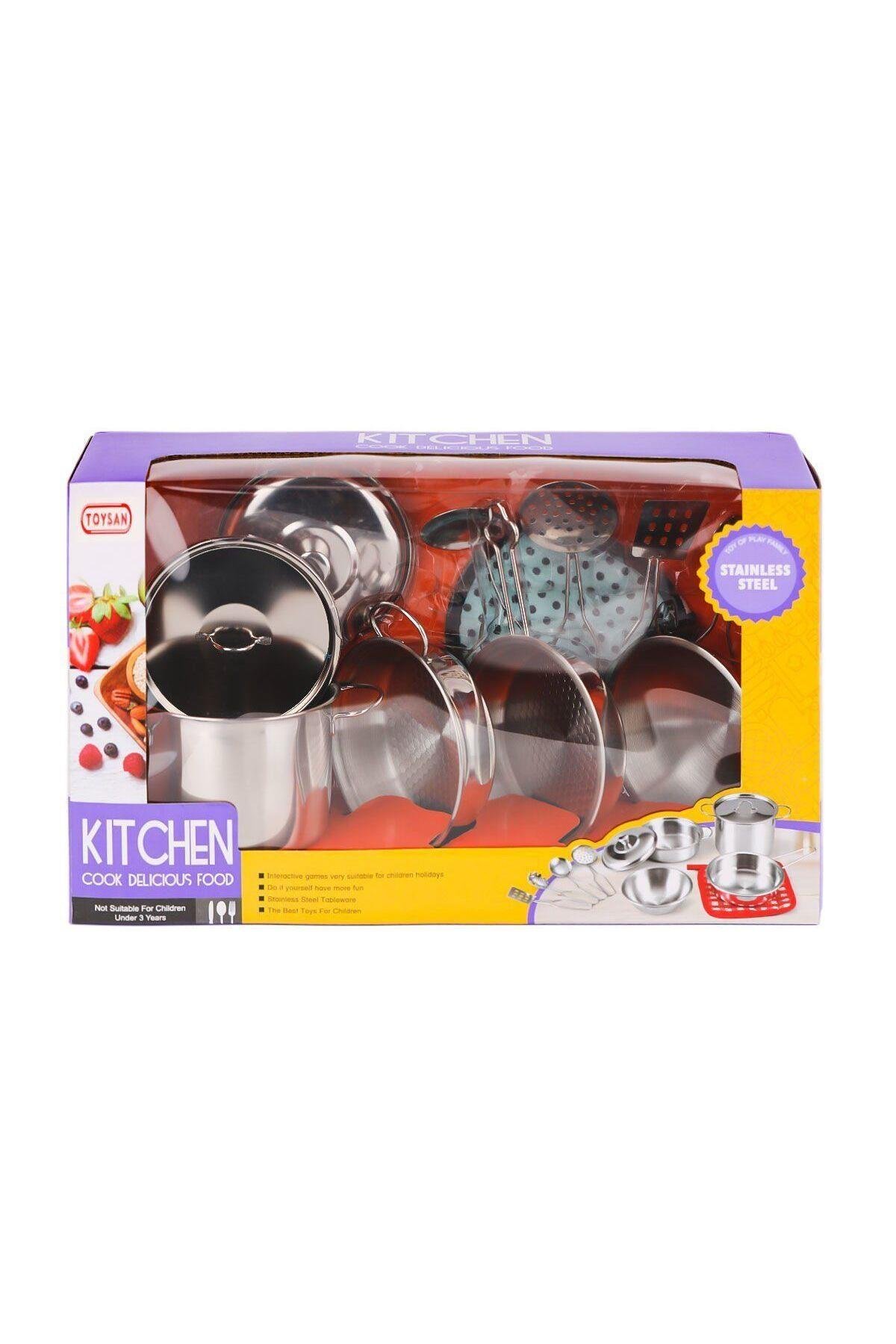 666-B8 Metal Çay Seti -Toysan Oyuncak-Kız Rol Oyuncakları