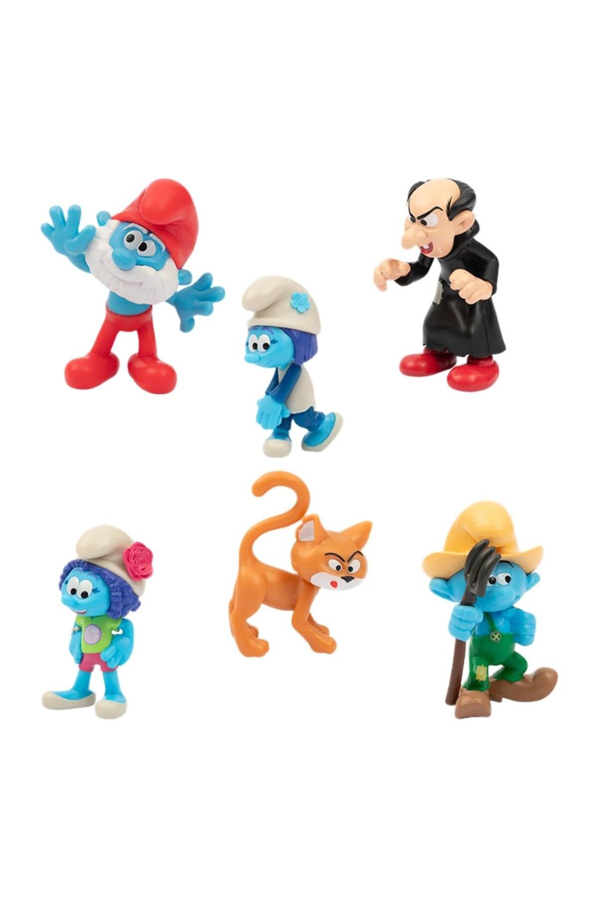 6'lı Figür Seti S2 PUF46000 Gargamel Şirin Baba-Karakter Figürleri