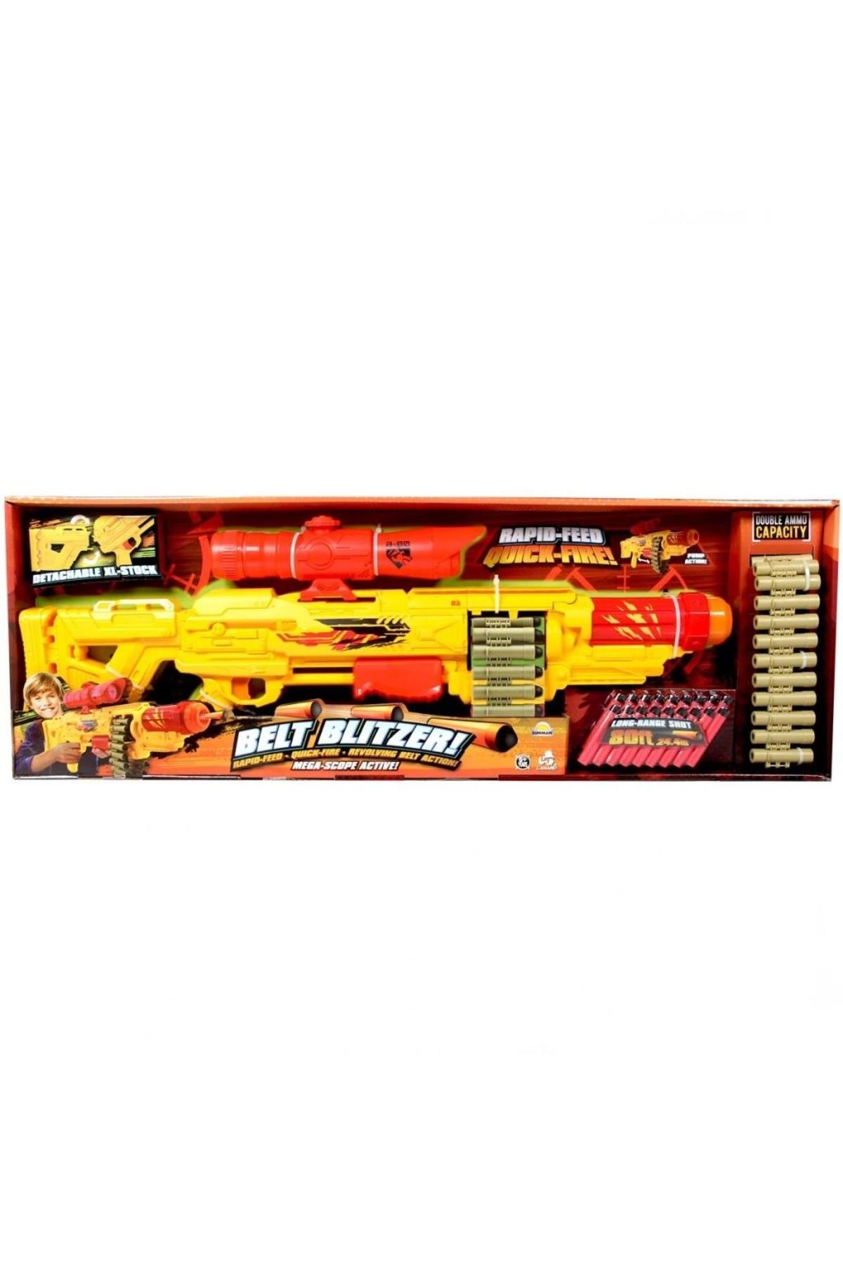 91955 Belt Blitzer 18 Mermili Sünger Dart Atan Silah --Oyuncak Silahlar