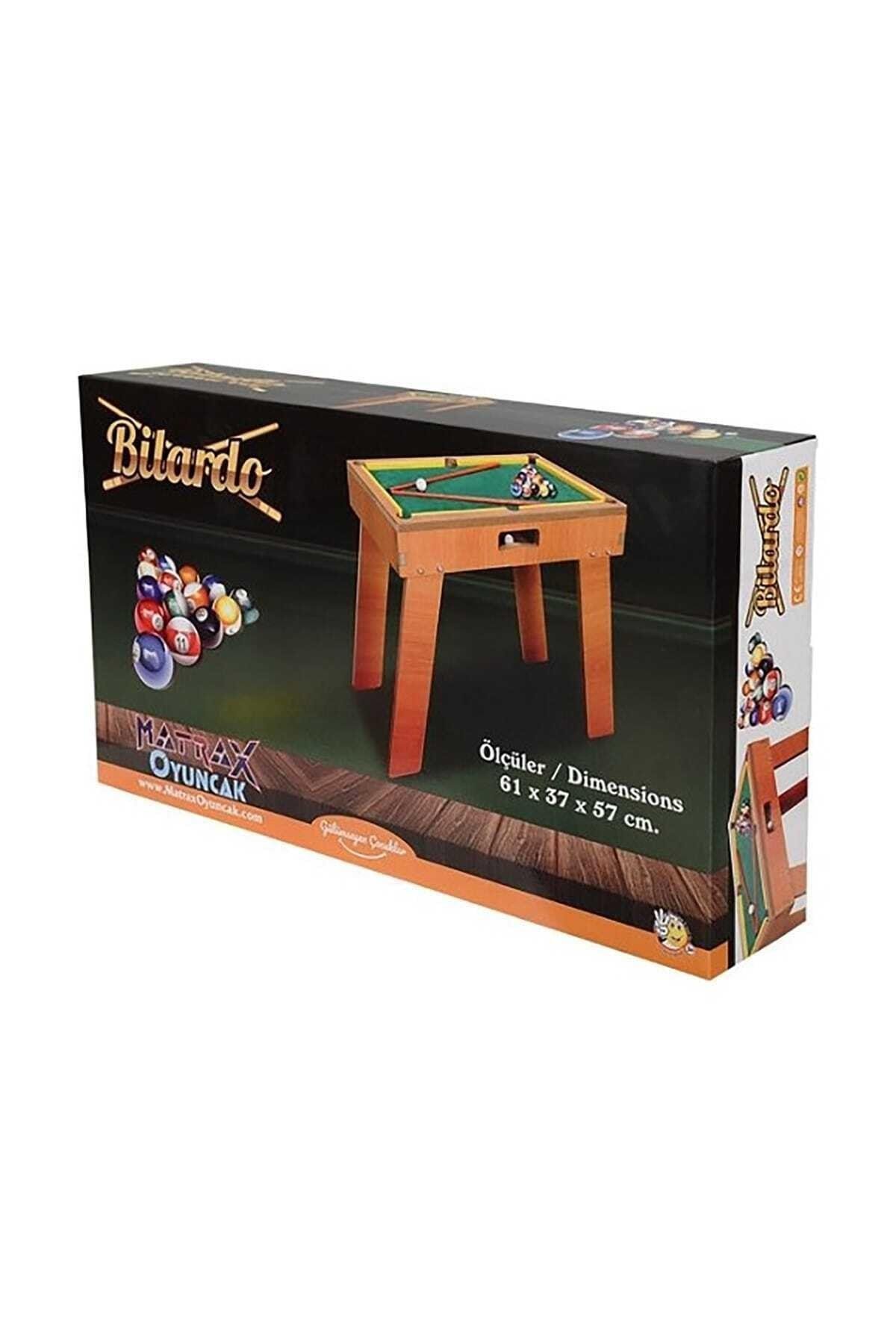 AKÇİÇEK OYUNCAK Matrax Ahşap Bilardo Oyunu-Spor