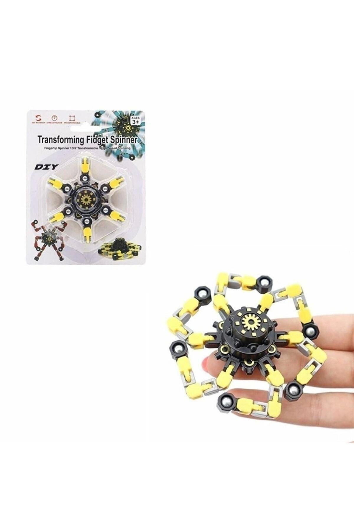 Arptoy Fidget Spinners Dönüştürülebilir Zincir Robot Oyuncak Stres Çarkı-Eğitici Oyuncak
