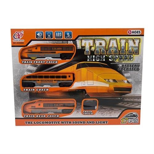 Asya Oyuncak Hızlı Tren Seti Pilli Işıklı Sesli 17 Parça-Eğitici Oyuncak