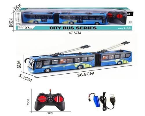 Asya Oyuncak Kumandalı Şarjlı Körüklü Otobüs JC-042-Uzaktan Kumandalı Araçlar