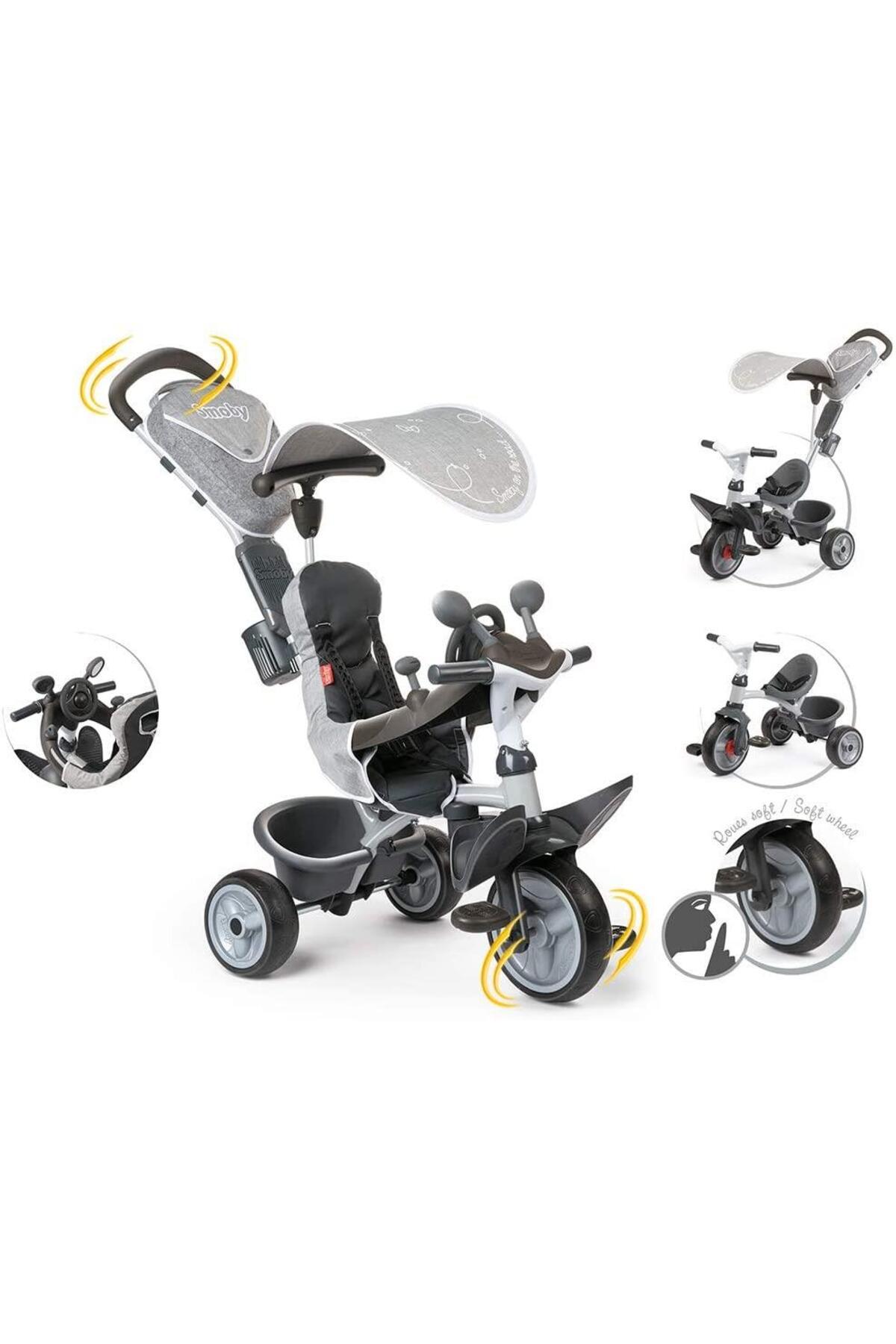 Baby Driver Comfort 3'ü1 Arada Bisiklet Seti - Gri 741502-Bisiklet
